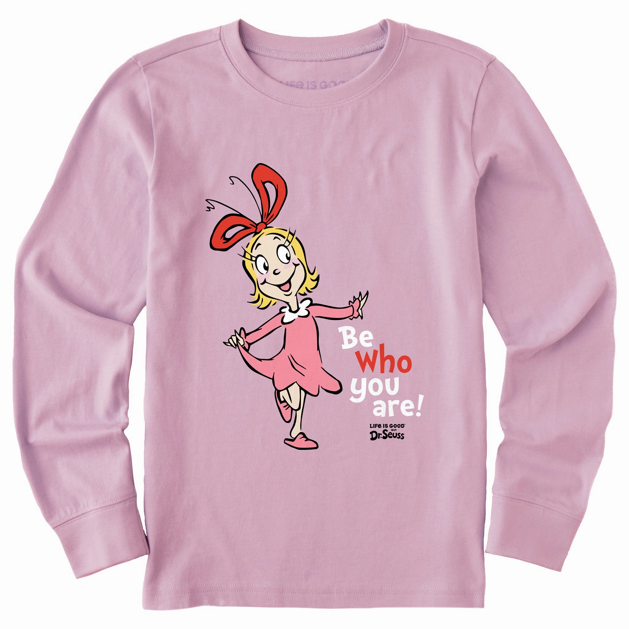 Kids Be Who You Are Cindy Lou Long Sleeve Crusher Tee Cozy Waistband Timeless Look Wear