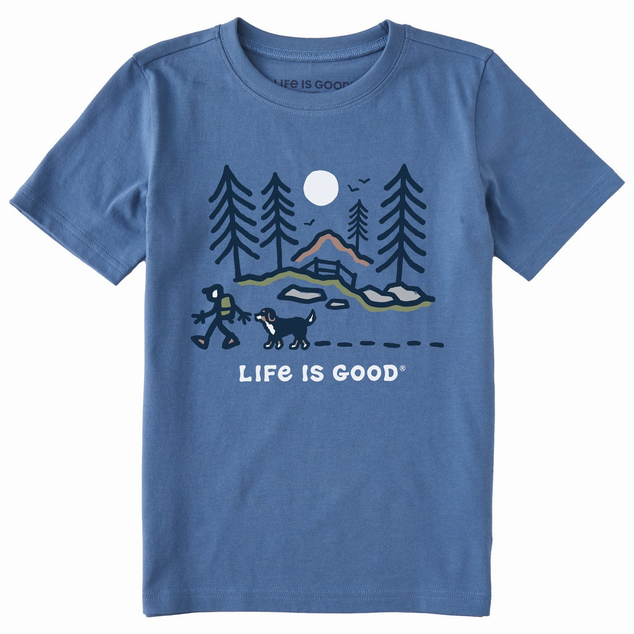 Cozy Comfort Kids Bernese Hiking Through the Woods Short Sleeve Crusher Tee