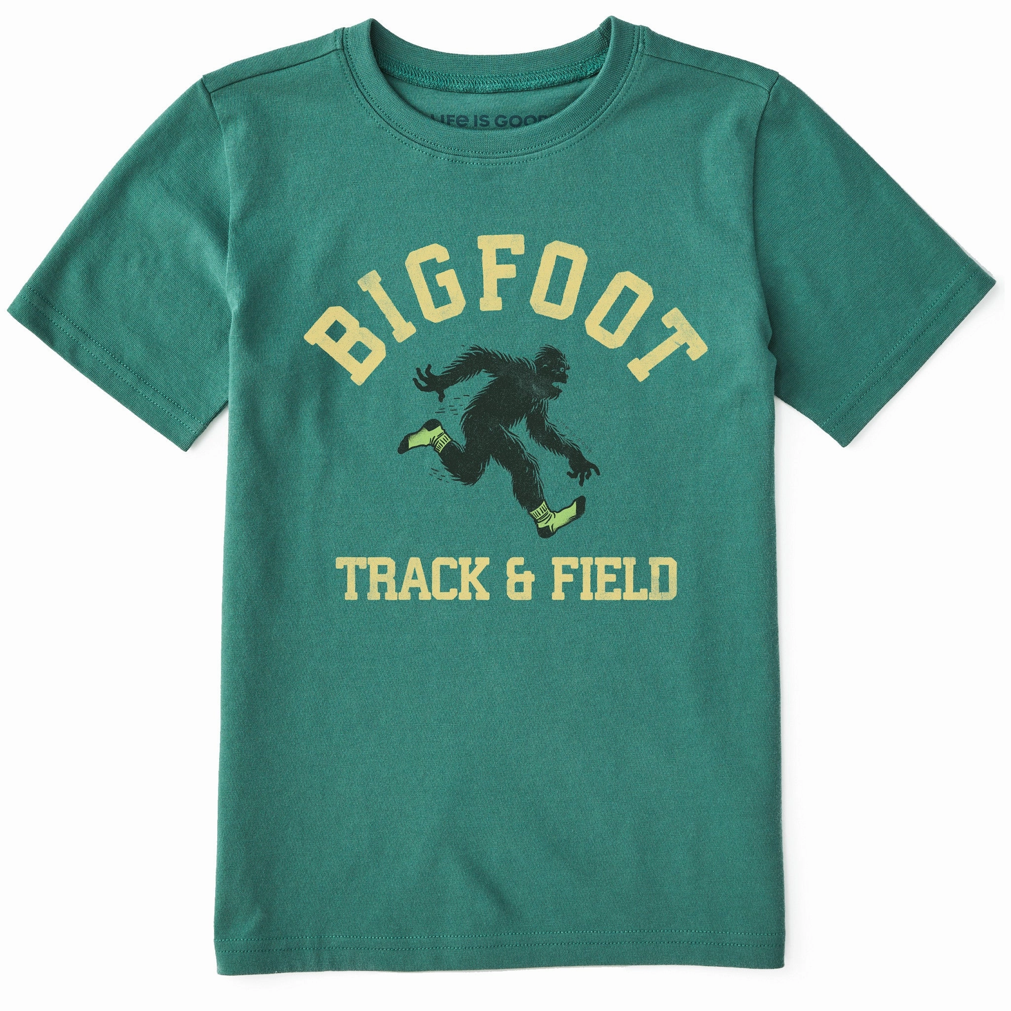 Kids Big Foot Track & Field Short Sleeve Crusher Tee Hydrophobic coating