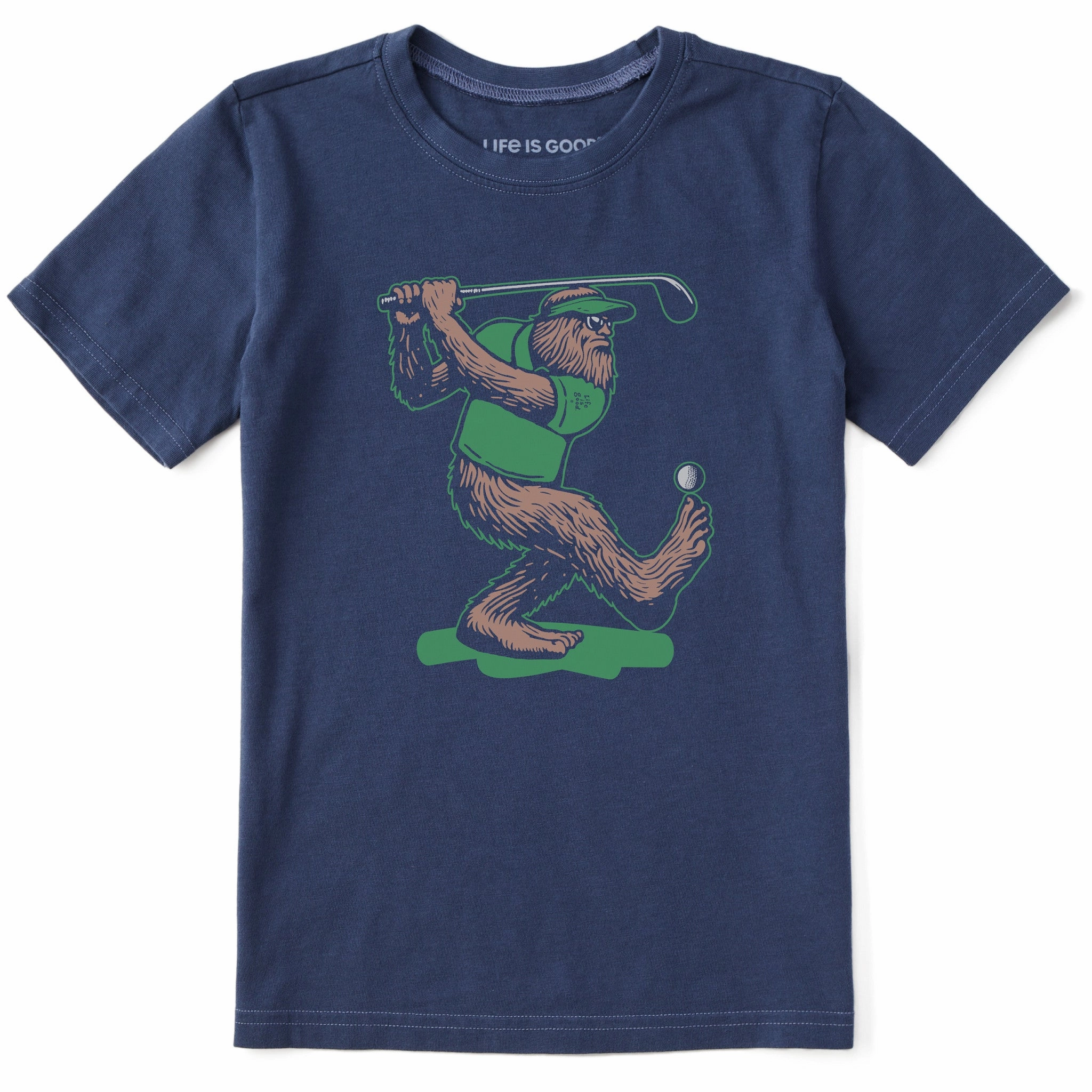 Kids Bigfoot Golfing Short Sleeve Crusher Tee Practical Comfort