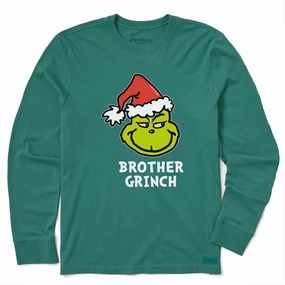 Minimalist Wear Flexible Fit Design Kids Brother Grinch Long Sleeve Crusher Tee