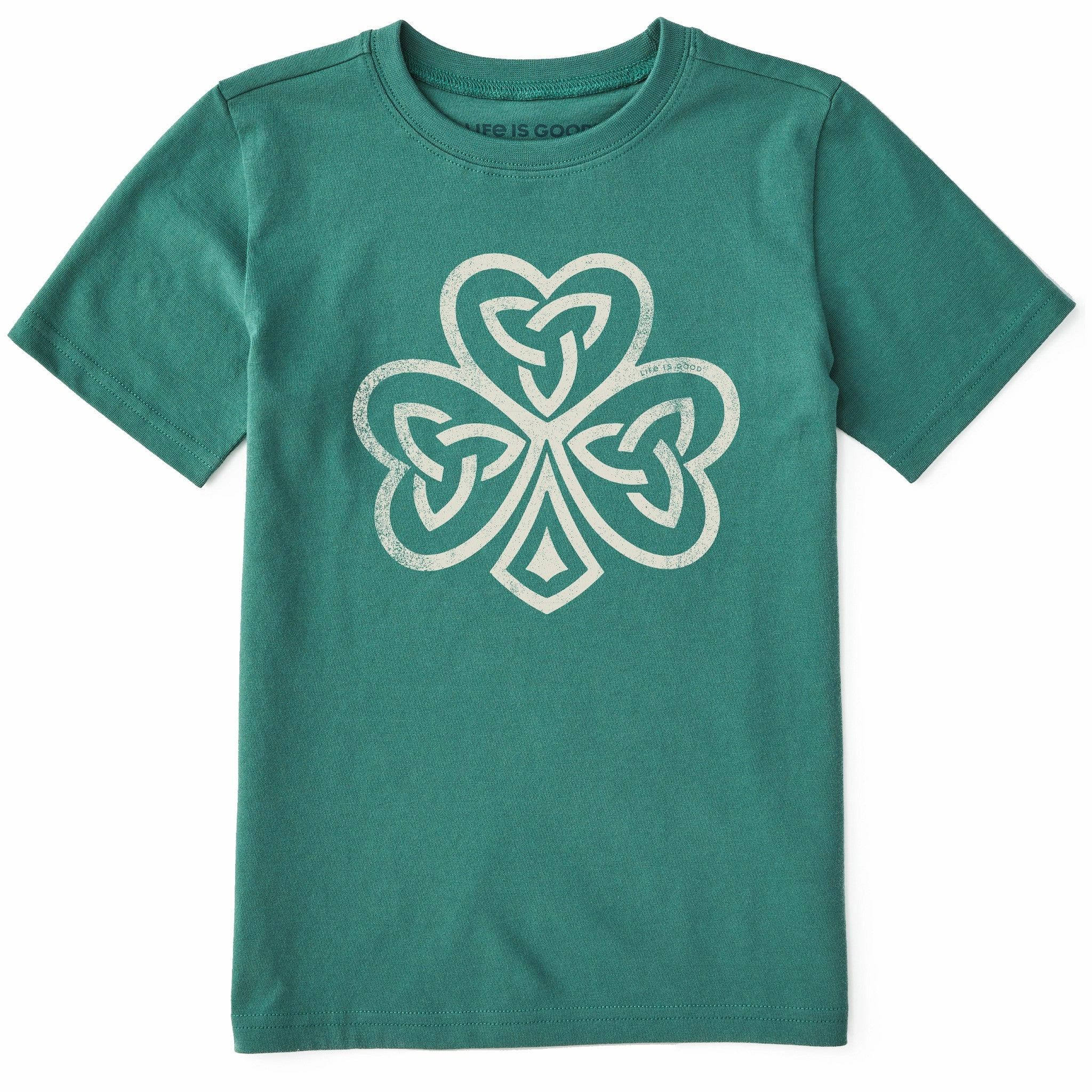 Kids Celtic Irish Clover Short Sleeve Crusher Tee Lightweight Comfort Wear
