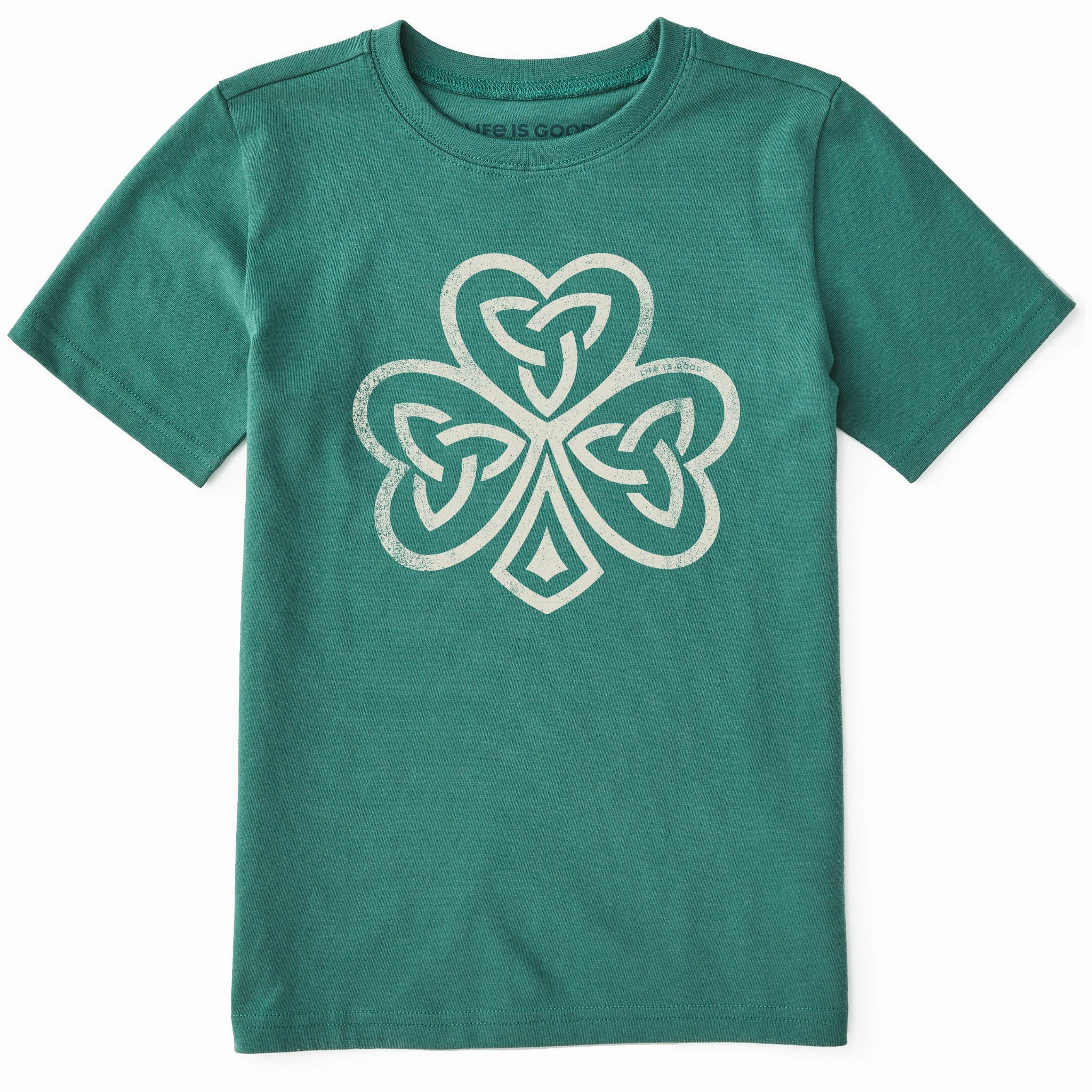 V-Neck Kids Celtic Irish Clover Short Sleeve Crusher Tee