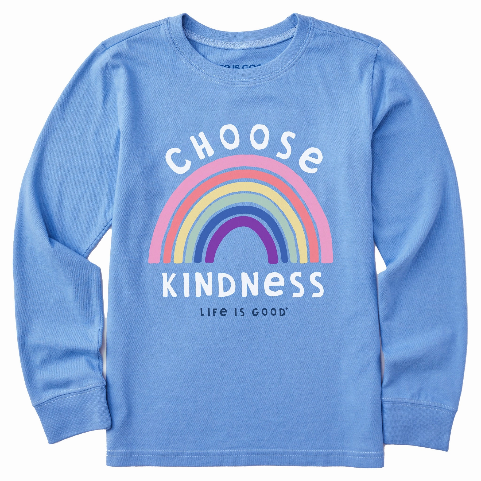 Printed Logo Easy Layer Kids Choose Kindness Long Sleeve Crusher Tee