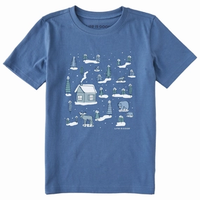 UV resistant Kids Cottage in the Woods Short Sleeve Crusher Tee