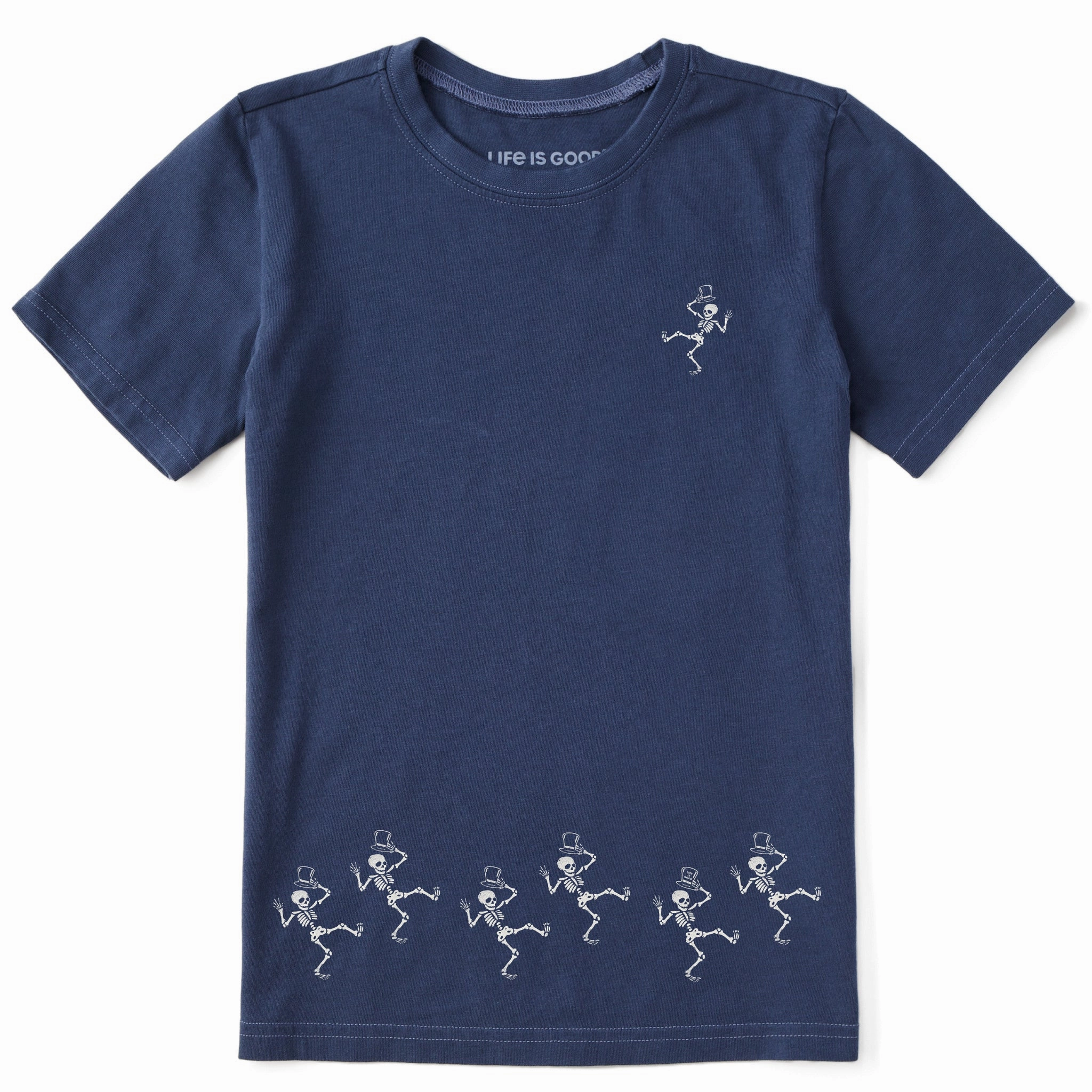 Kids Dancing Spooky Skeletons Short Sleeve Crusher Tee casual outing Pre Shrunk Fabric