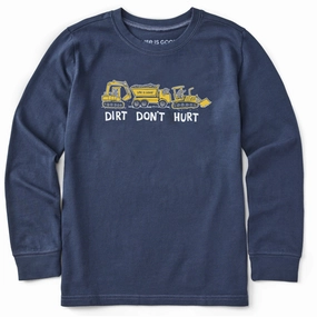 Kids Dirt Dont Hurt Long Sleeve Crusher Tee Light Layers Weekend Style Trend
