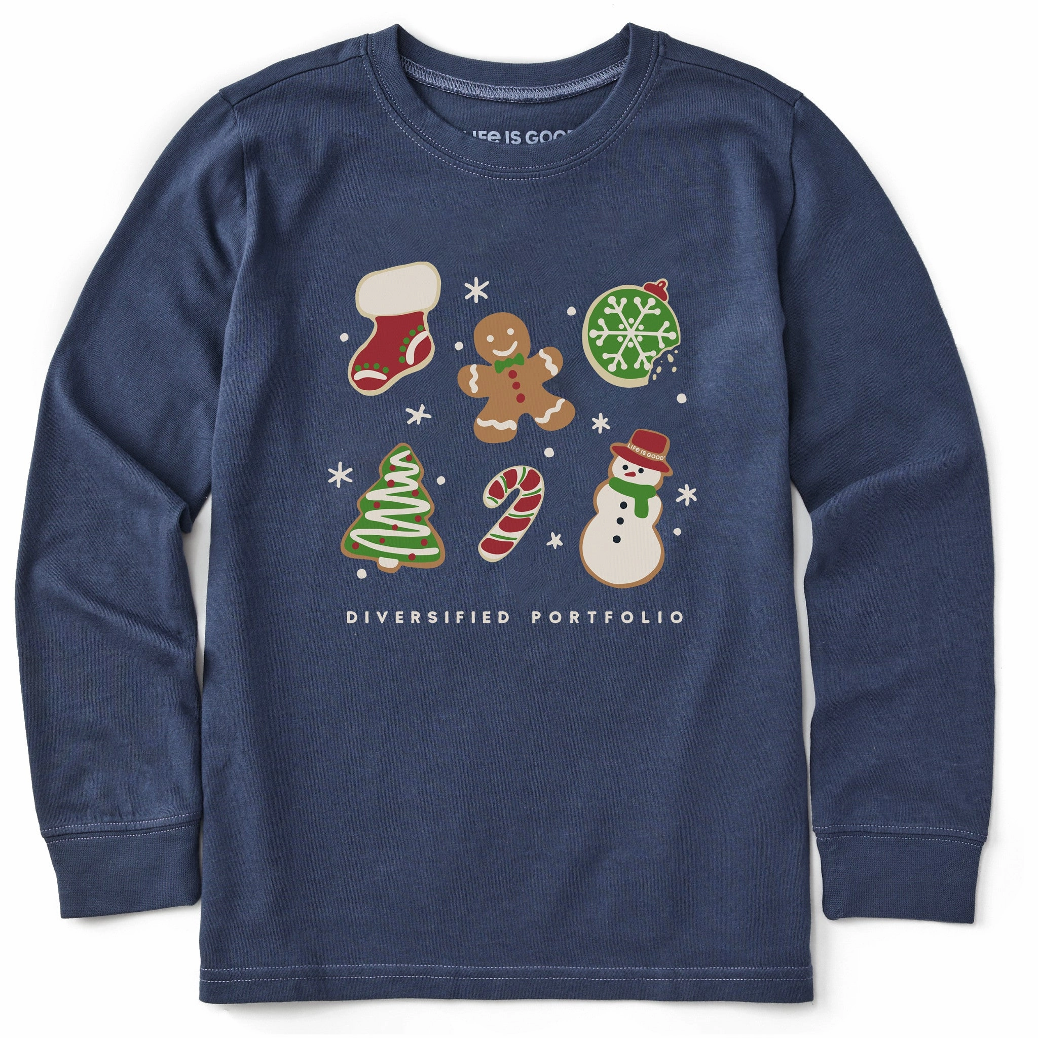 theater visit Kids Diversified Portfolio Xmas Cookies Long Sleeve Crusher Tee