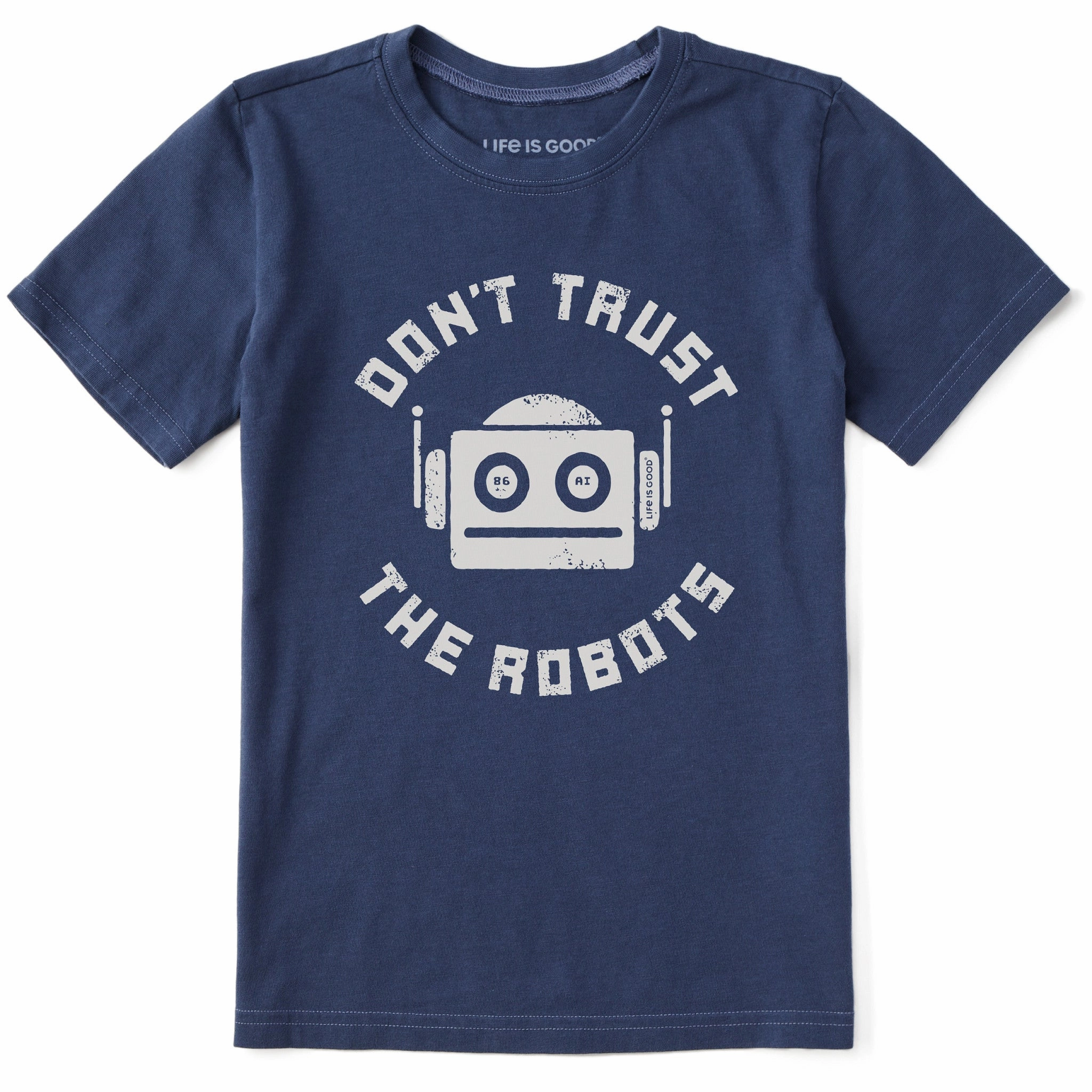 Kids Don't Trust the Robots Short Sleeve Crusher Tee Moisture Management Technology Chic Vibes