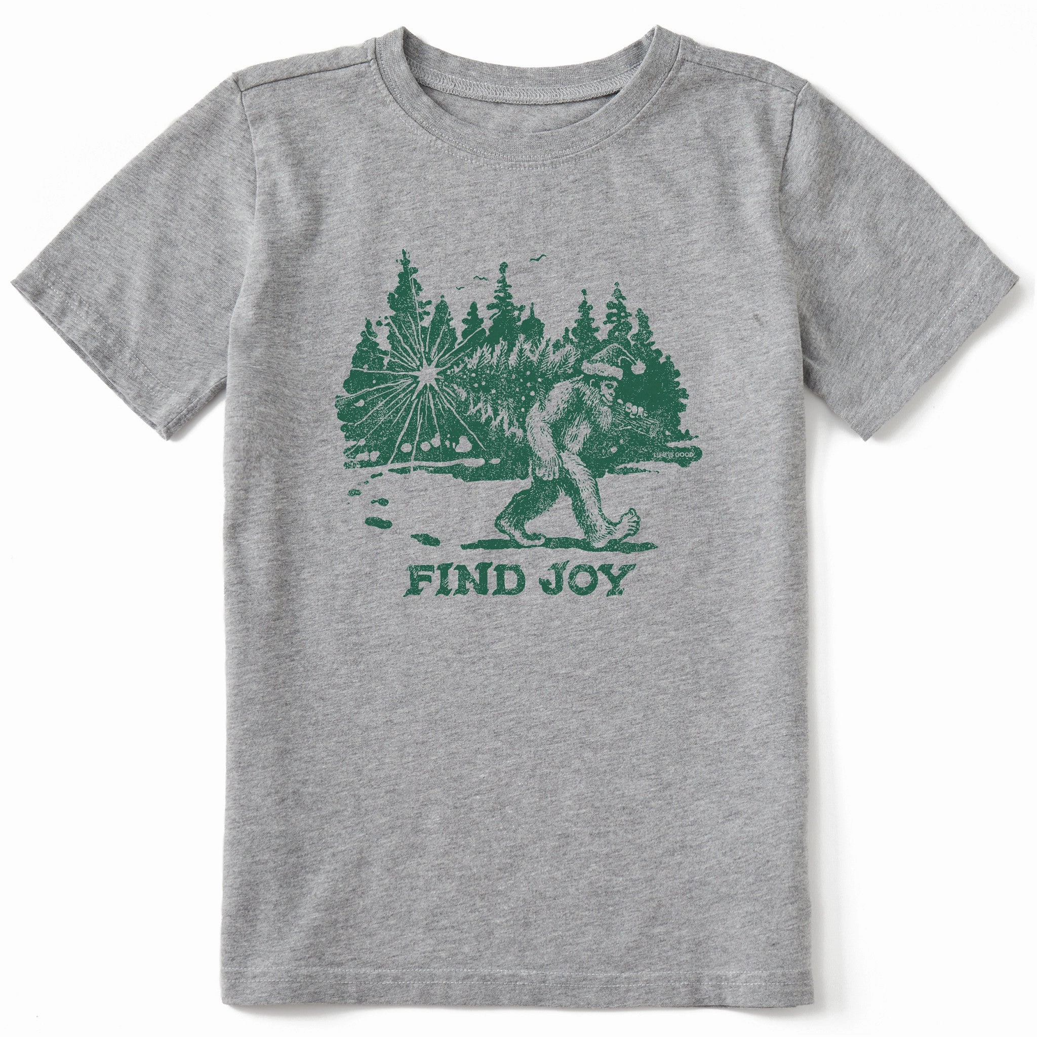 Kids Find Joy Sasquatch Short Sleeve Crusher Tee Breathable Material Casual All-Day