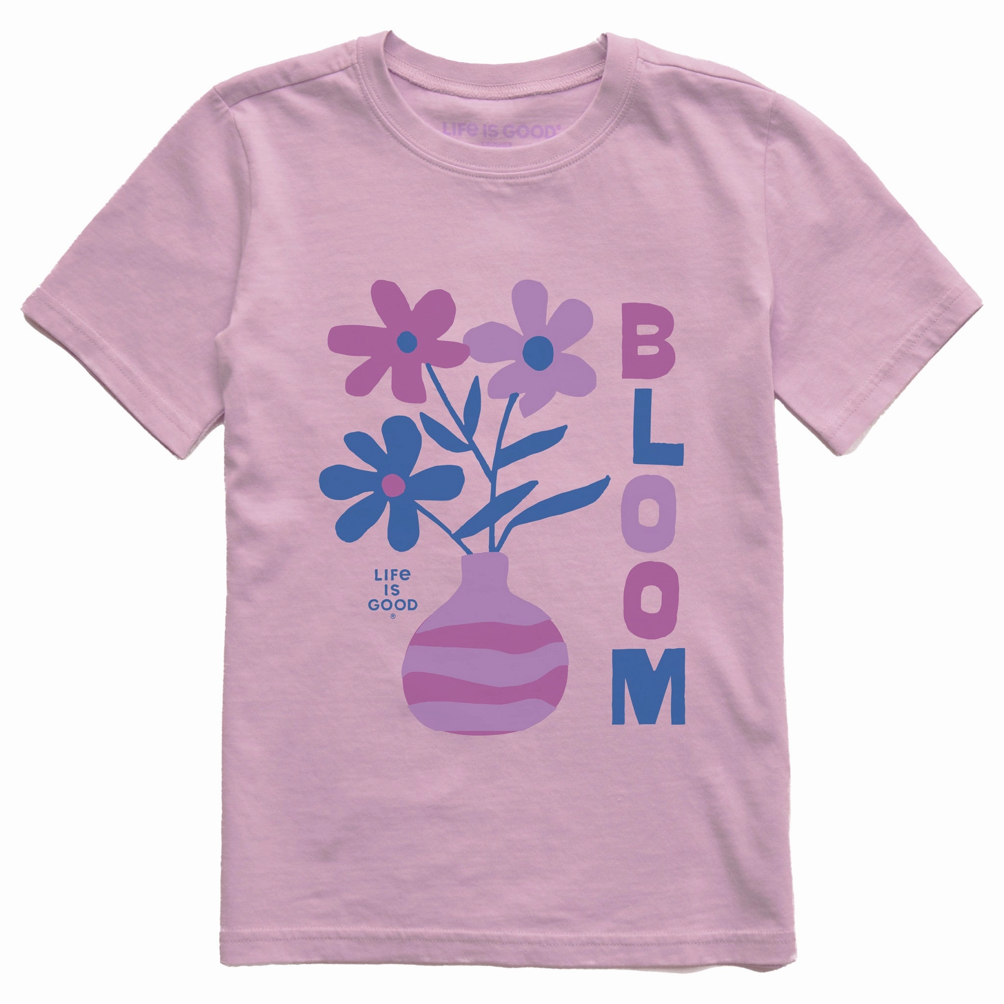 Layerable Look Kids Flowers in Bloom Short Sleeve Crusher Tee