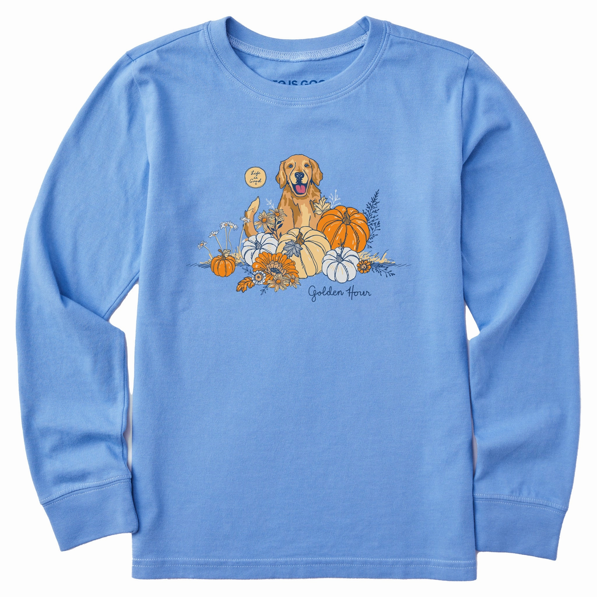 simple design Kids Golden Hour Long Sleeve Crusher Tee