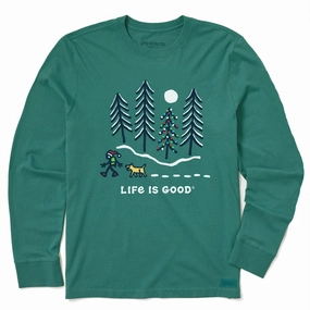 MinimalistDesign Kids Holiday Hike Through the Woods Long Sleeve Crusher Tee