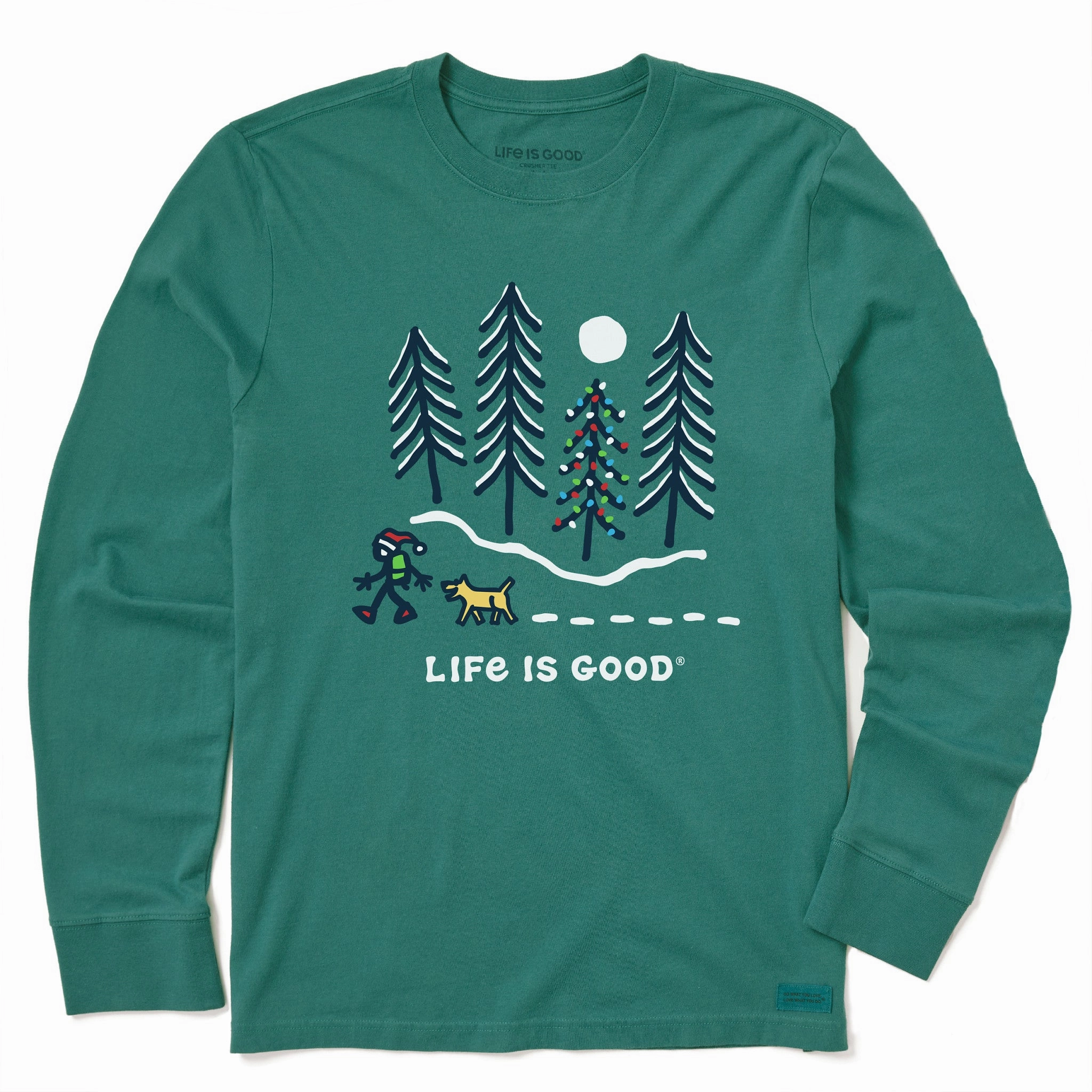 MinimalistDesign Kids Holiday Hike Through the Woods Long Sleeve Crusher Tee