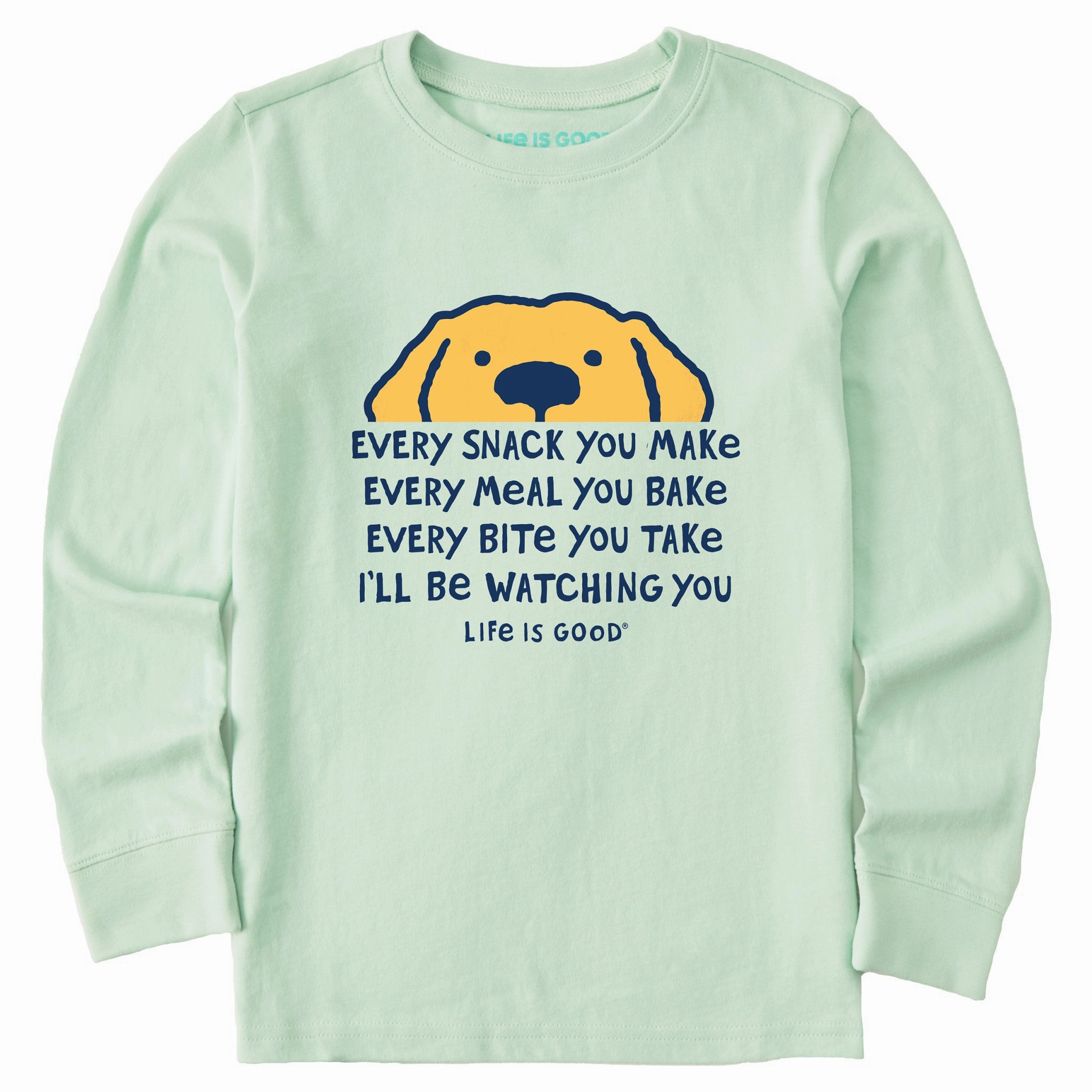 Kids I'll Be Watching You Long Sleeve Crusher Tee Performance Stretch BreathableMaterial