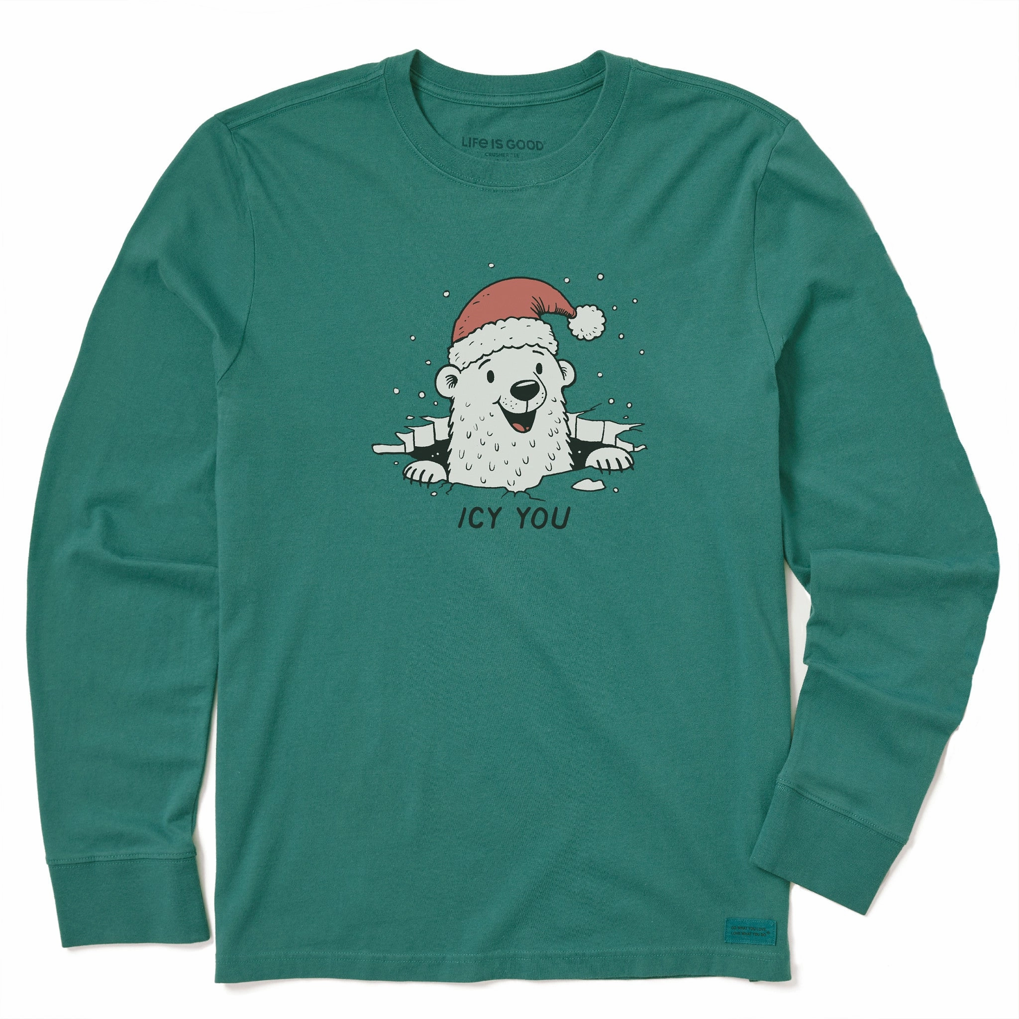 All Day Wear Unique Design Kids Icy You Polar Bear Long Sleeve Crusher Tee