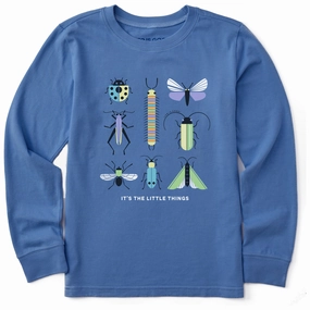 Kids It's the Little Things Bugs Long Sleeve Crusher Tee SunProtectionFabric