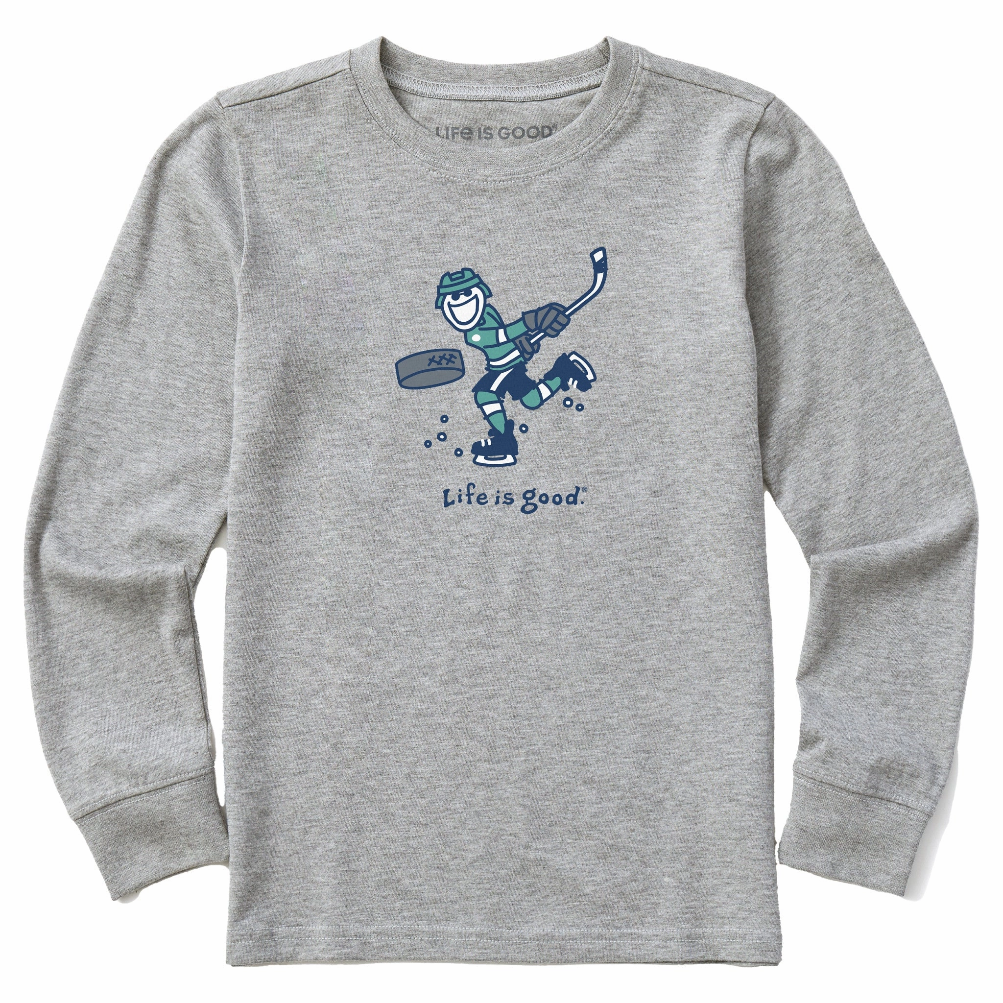 EasyCareFabric Kids Jake Slap Shot Long Sleeve Crusher Tee