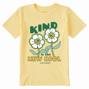 Kids Kind is the New Cool Flowers Short Sleeve Crusher Tee OversizedSilhouette