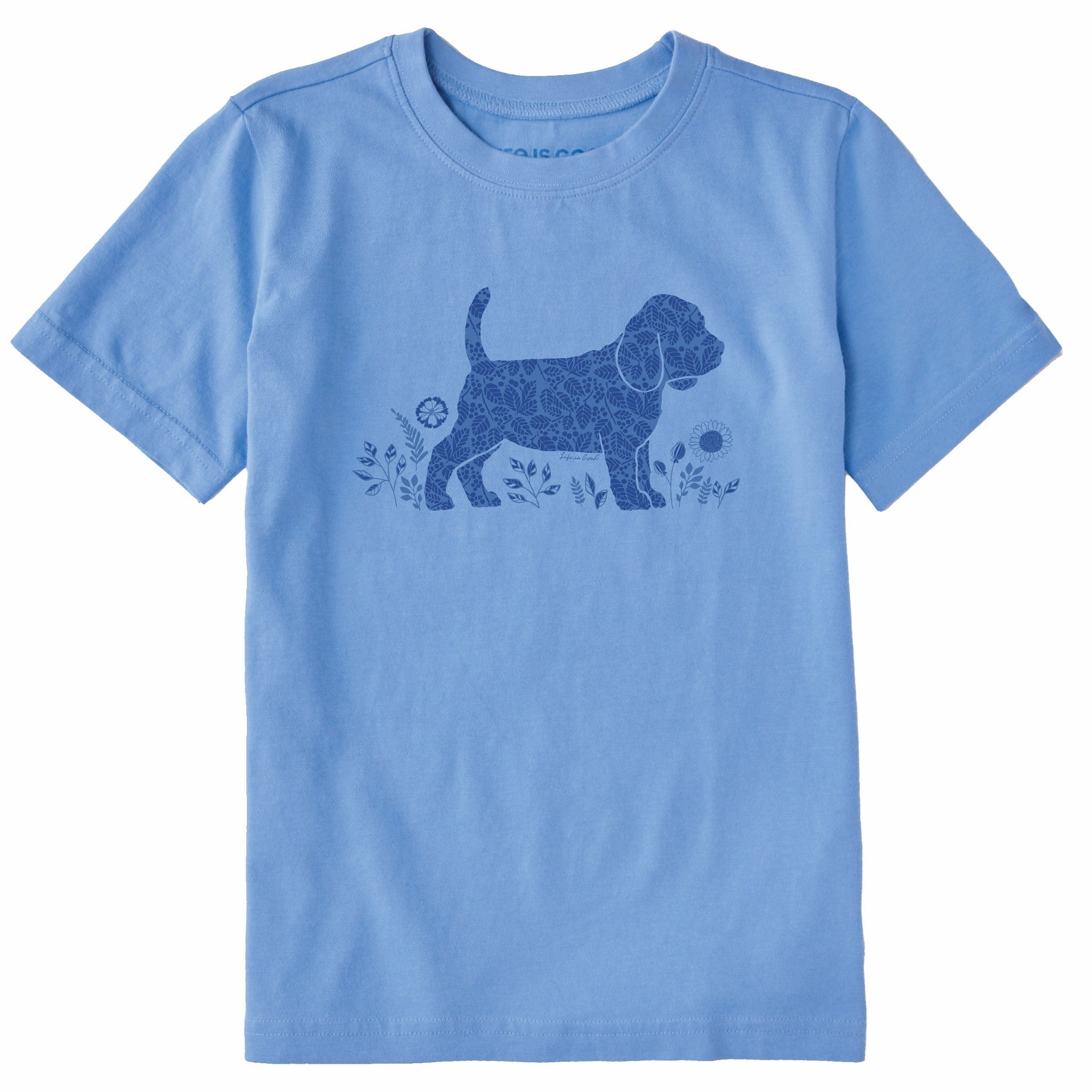 Kids Leaves Beagle Puppy Short Sleeve Crusher Tee Travel Comfort Style Sporty Layer Look