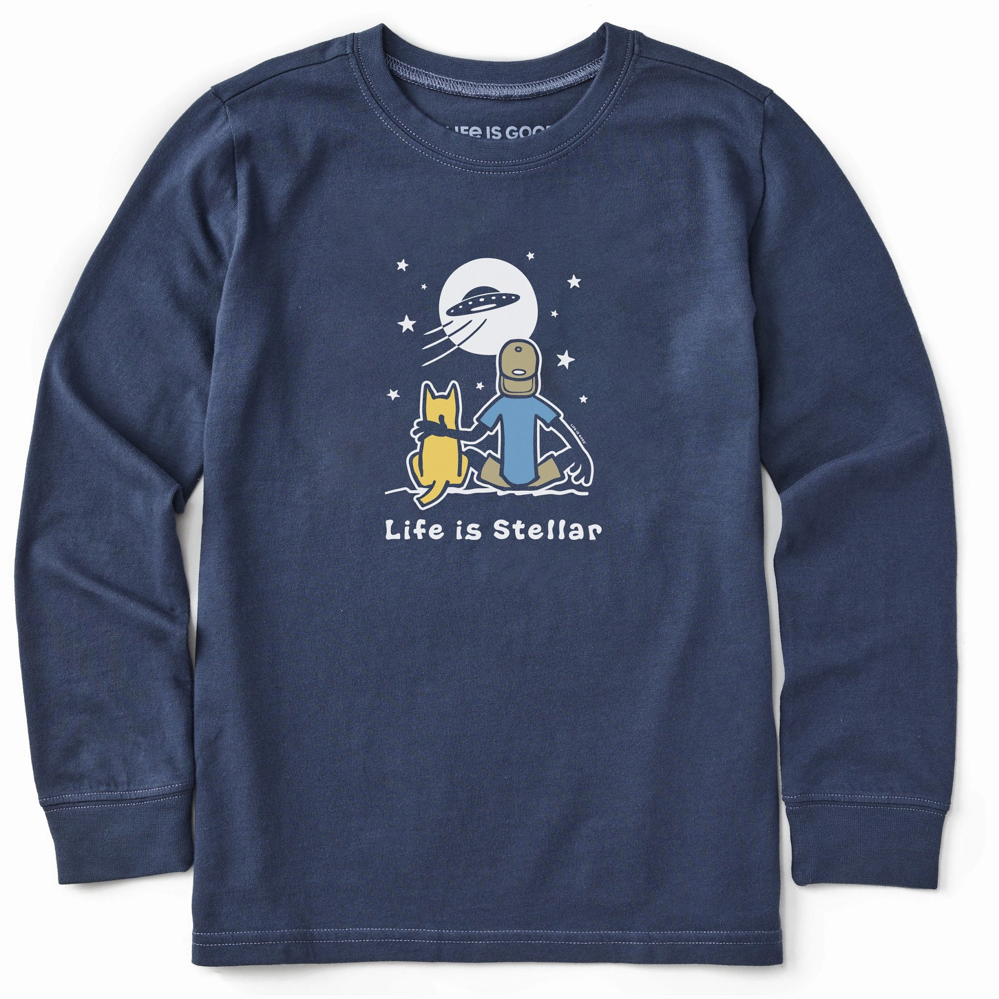Active Comfort Kids Life is Stellar Jake and Rocket Long Sleeve Crusher Tee