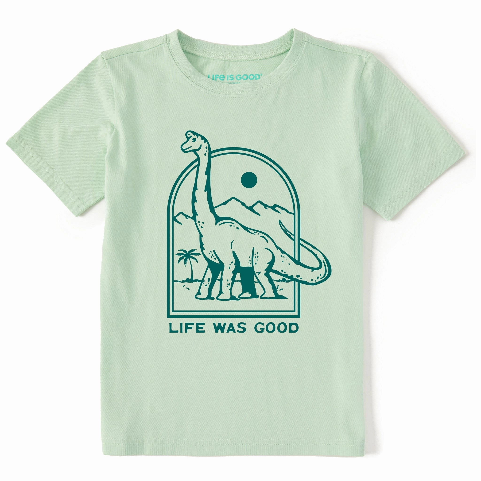 Breathable Design Wear Kids Life Was Good Dinosaur Short Sleeve Crusher Tee