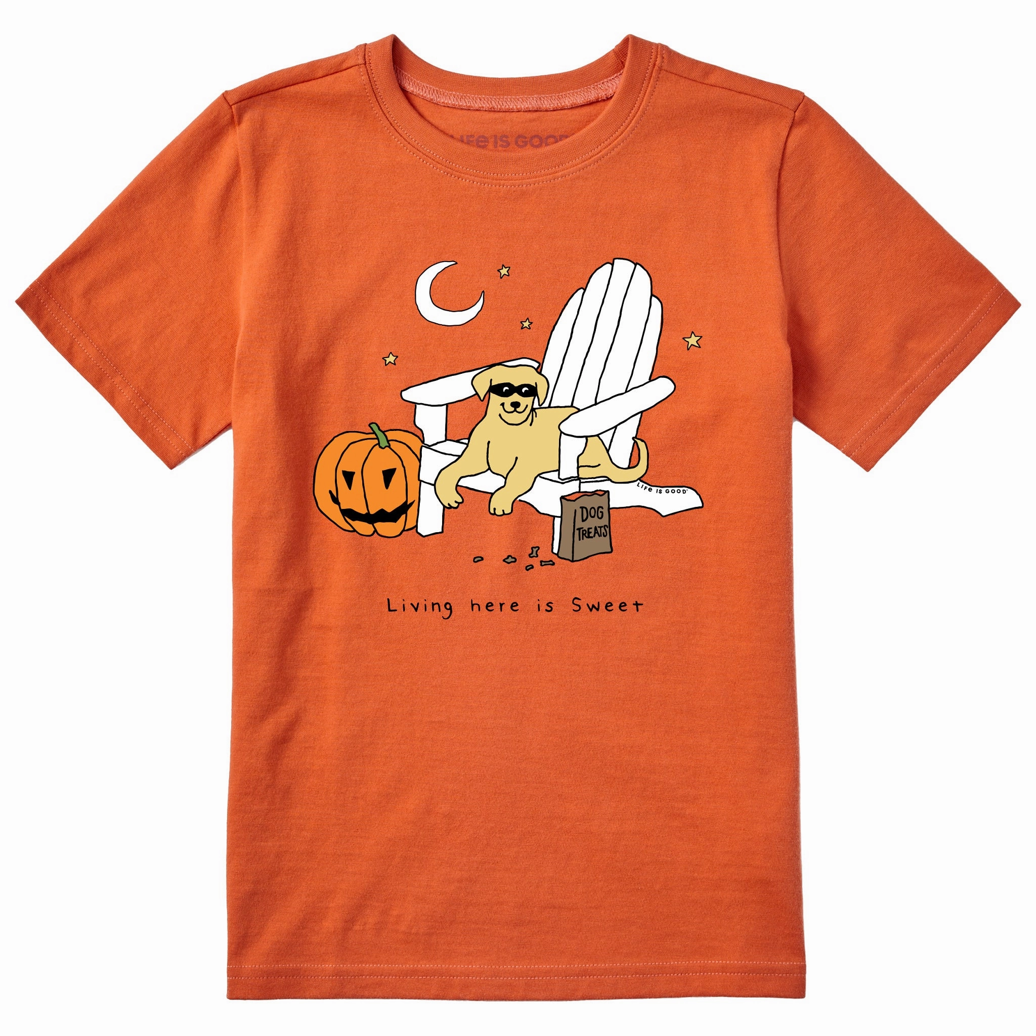 Regular fit normality Kids Living the Treat Life Halloween Short Sleeve Crusher Tee