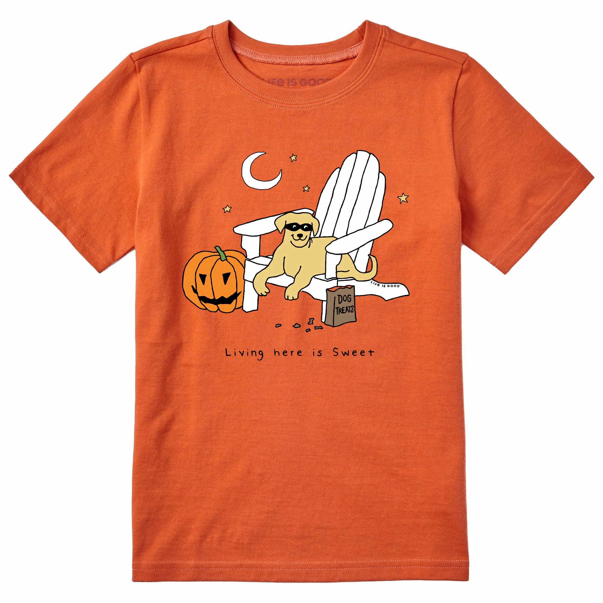Flexible Design Daily Style Trend Kids Living the Treat Life Halloween Short Sleeve Crusher Tee