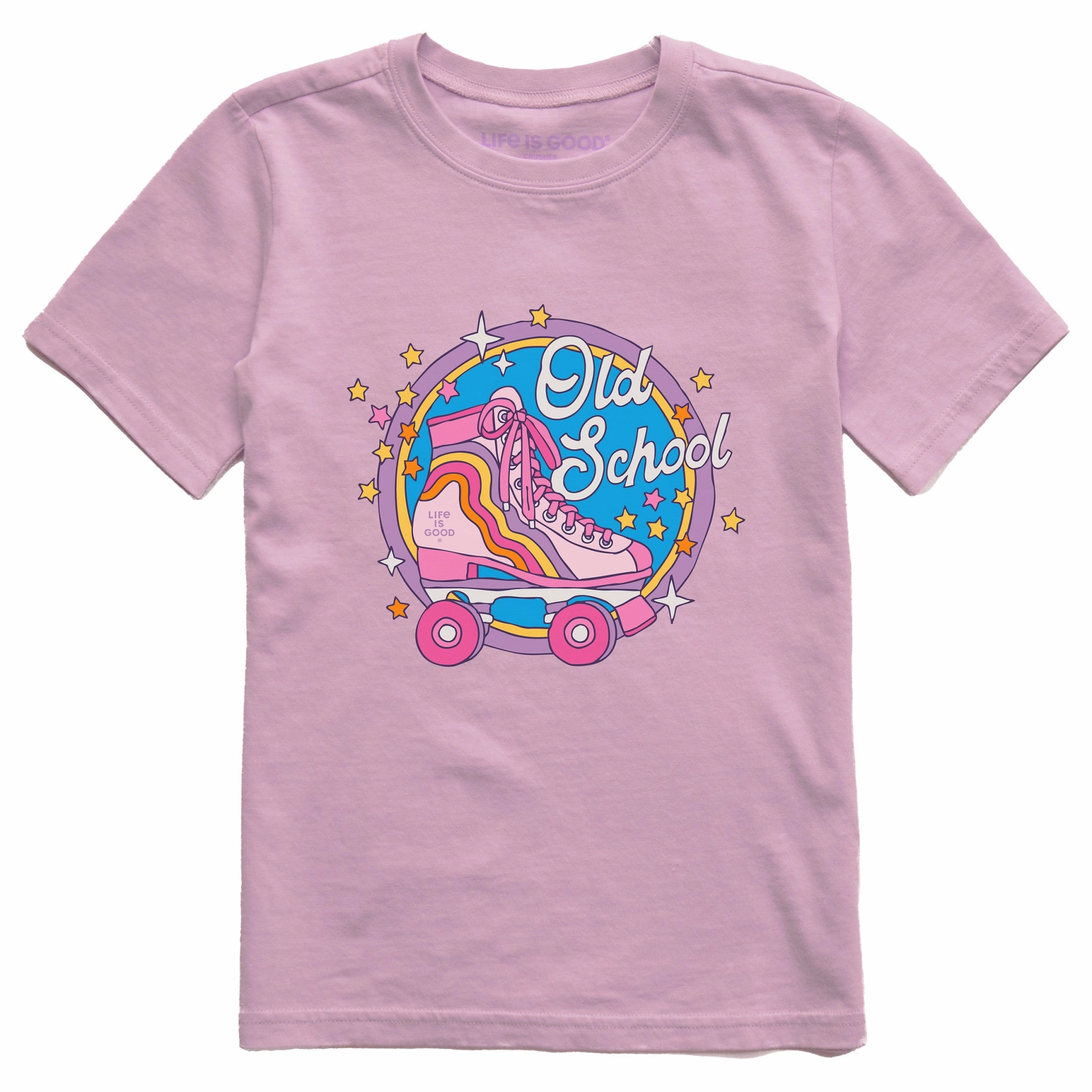 Kids Old School Roller Skate Short Sleeve Crusher Tee Outdoor Fashion