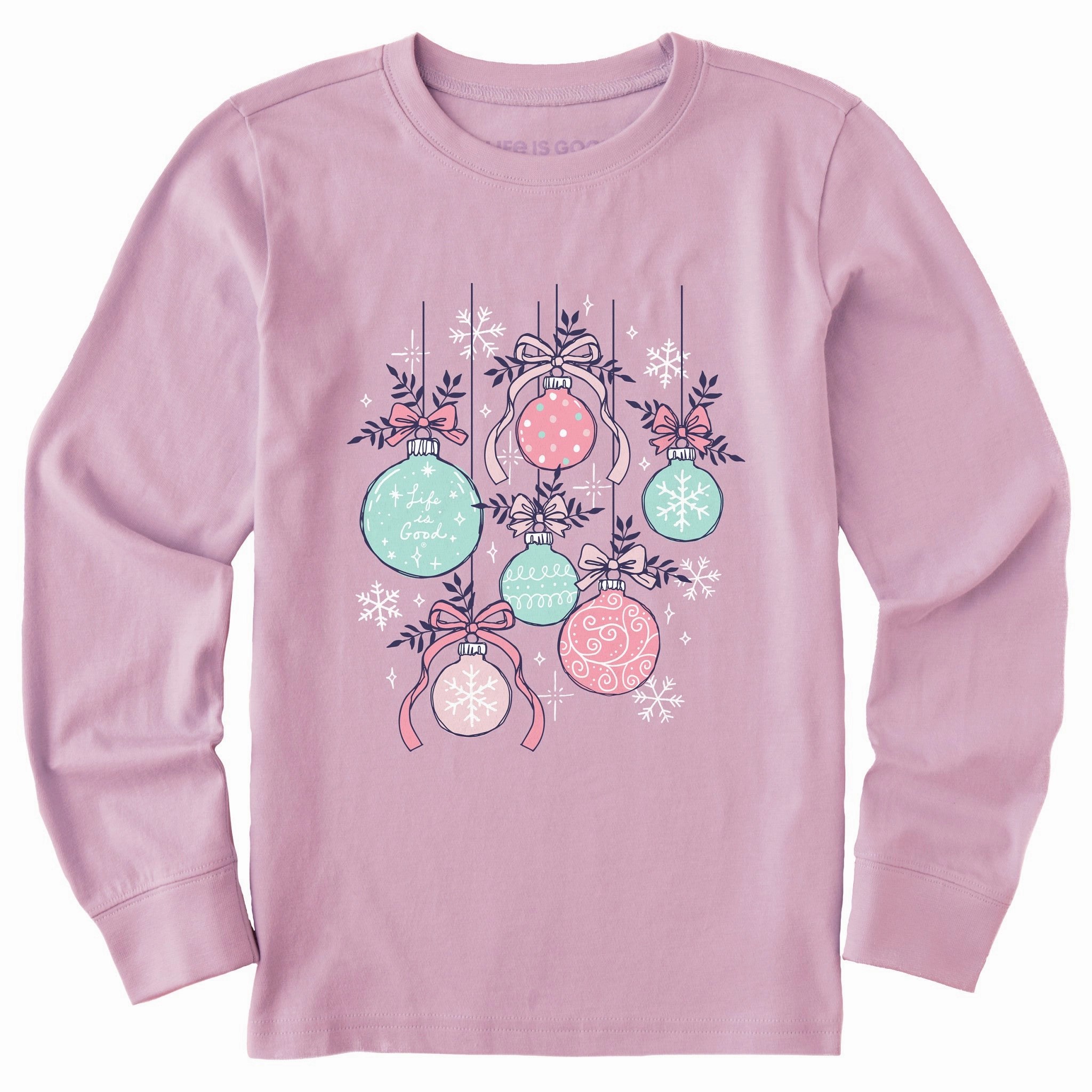 Light Trend Active Wear Fit Kids Ornament Medley Long Sleeve Crusher Tee