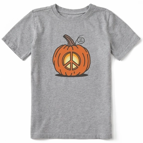 adults' Kids Peace Pumpkin Short Sleeve Crusher Tee
