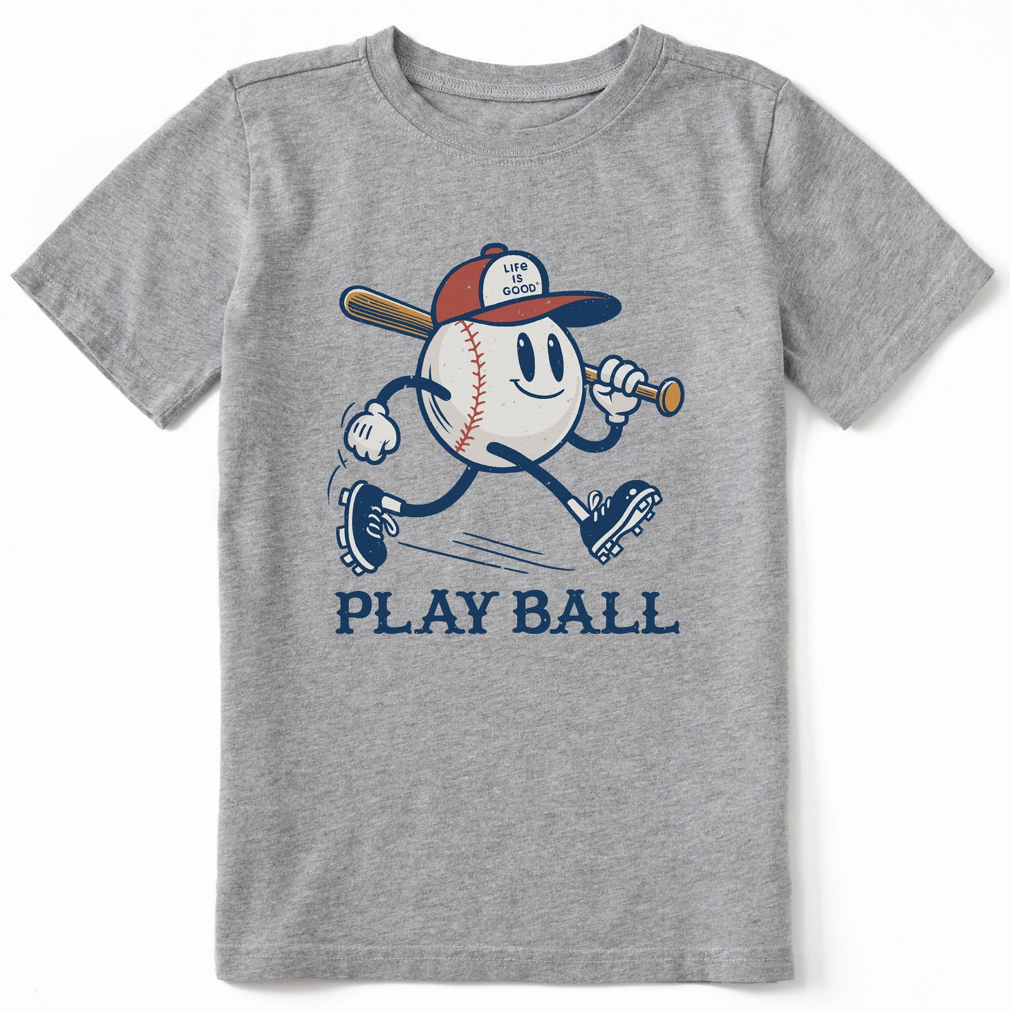 Kids Play Ball Mascot Short Sleeve Crusher Tee Soft Comfort Wear