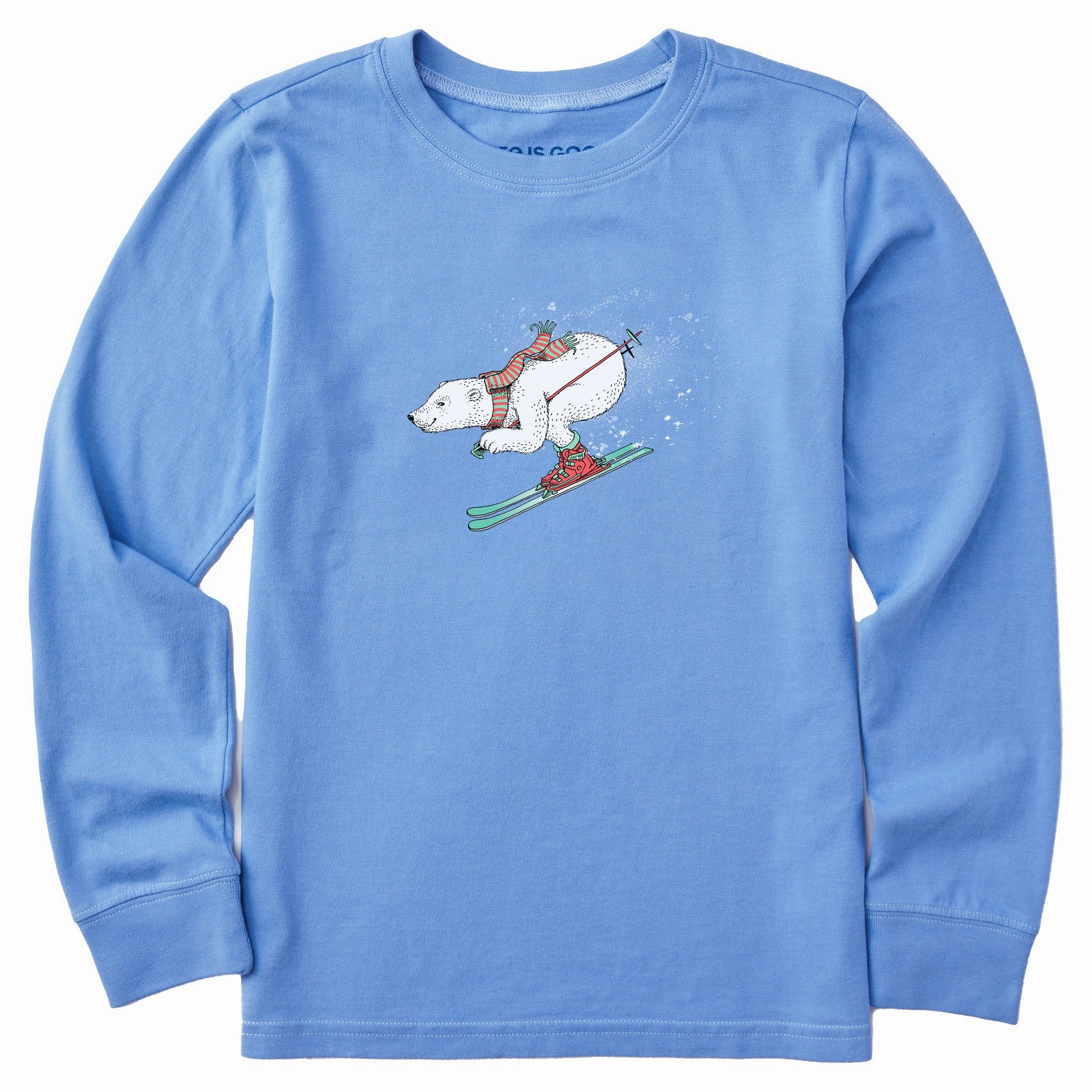Airflow Ventilation Kids Polar Bear on the Slopes Long Sleeve Crusher Tee