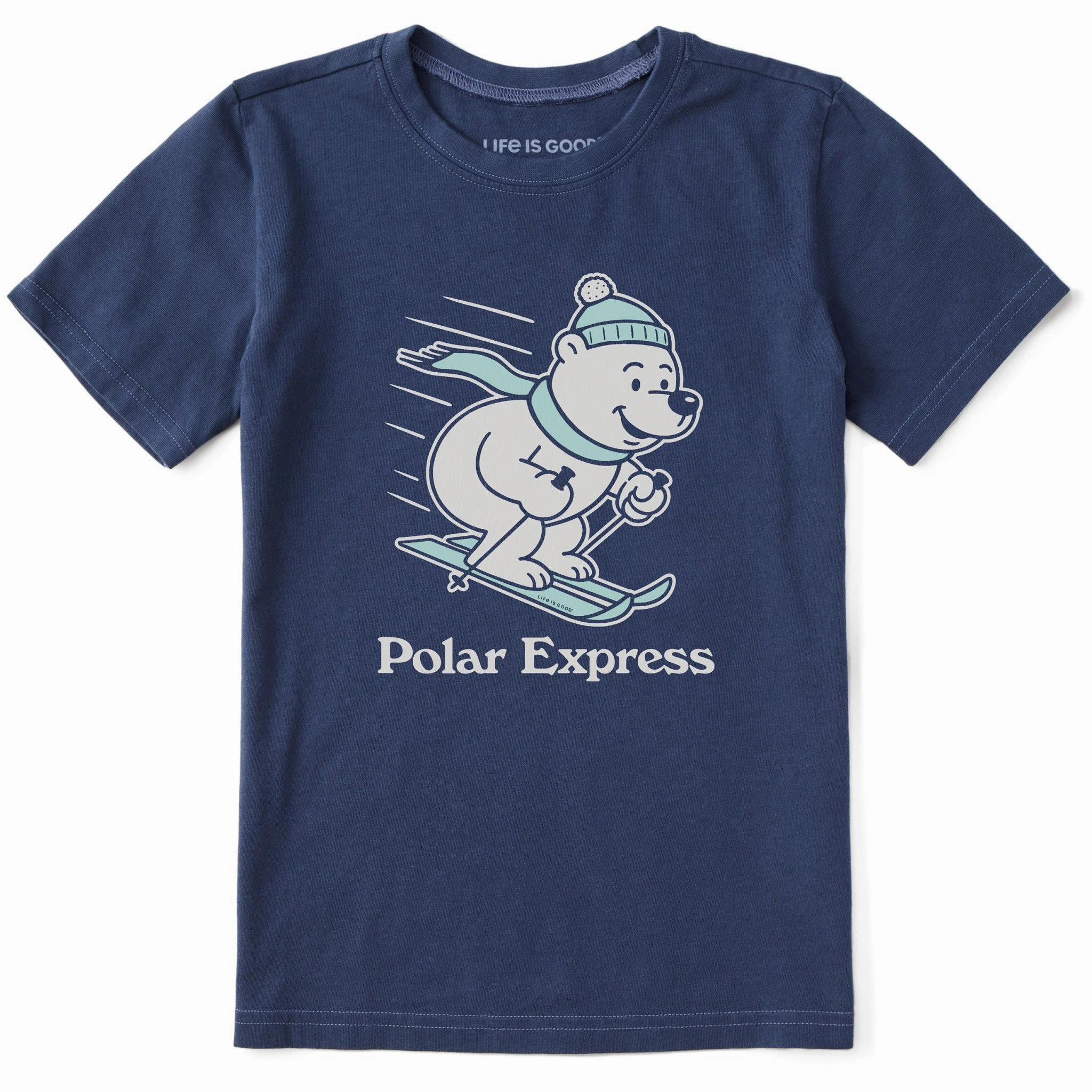 Lint Resistant Surface Minimal Comfort Kids Polar Express Bear Short Sleeve Crusher Tee