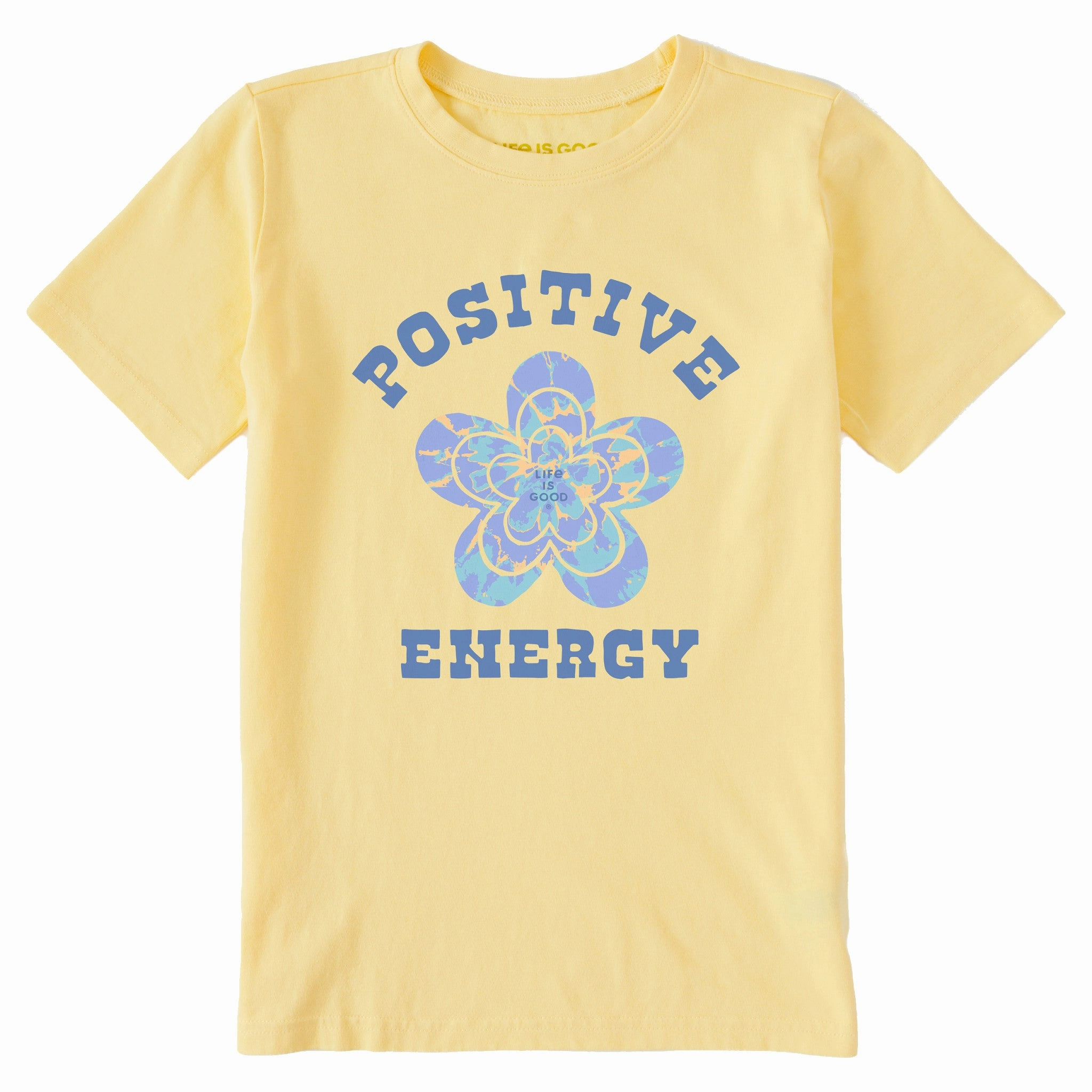 Kids Positive Energy Flower Tie Dye Short Sleeve Crusher Tee Long Sleeve