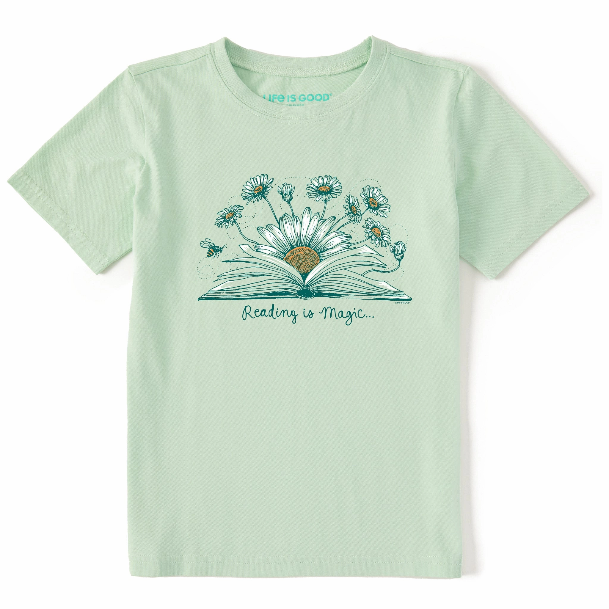 Light Fit Wear Kids Reading is Magic Short Sleeve Crusher Tee