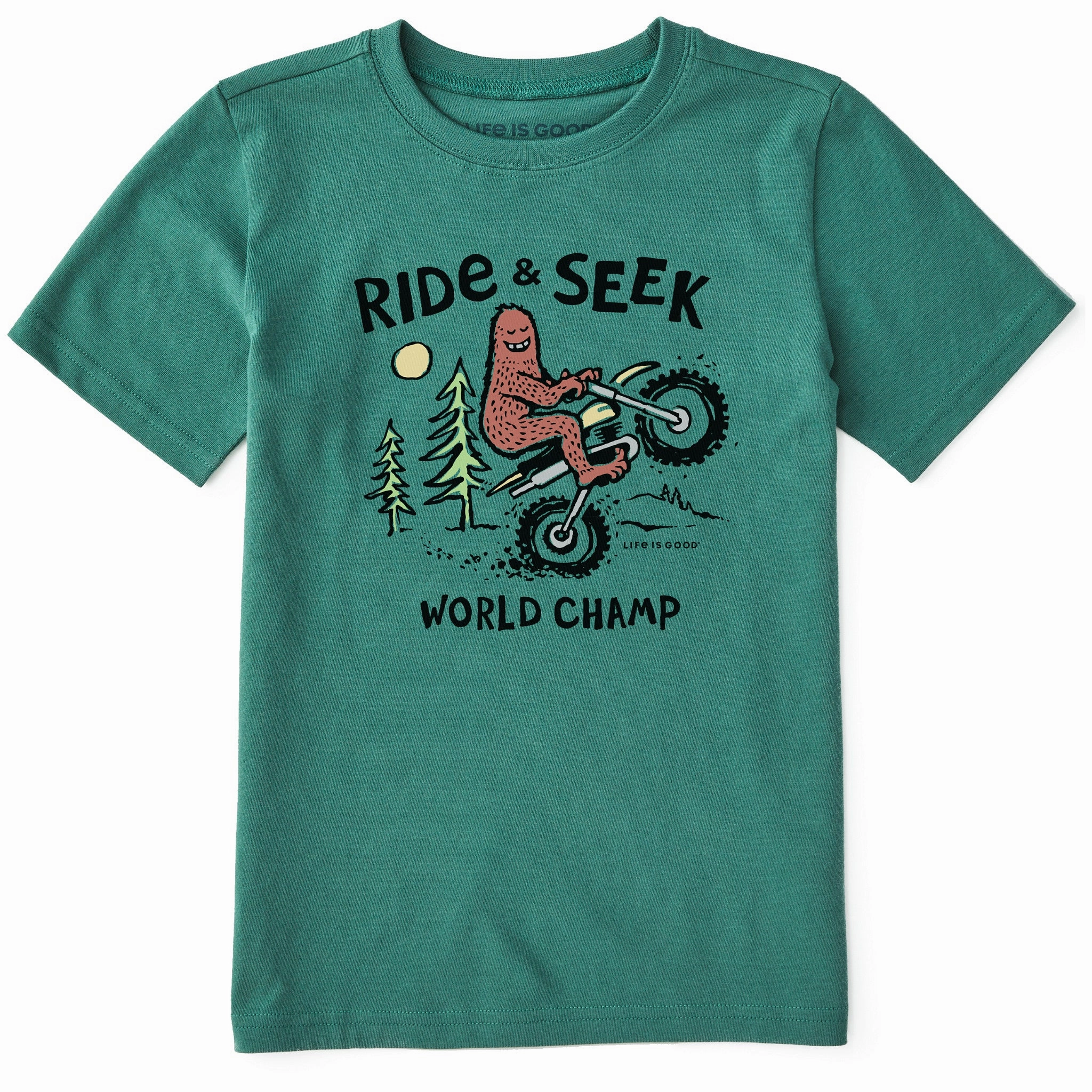 Kids Ride & Seek Big Foot Short Sleeve Crusher Tee Modern Simplicity