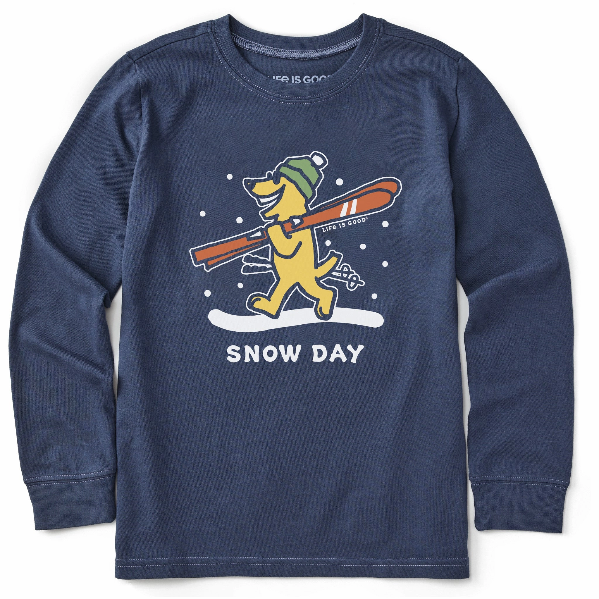 Perfect Layering Kids Rocket Ski Snow Day Long Sleeve Crusher Tee