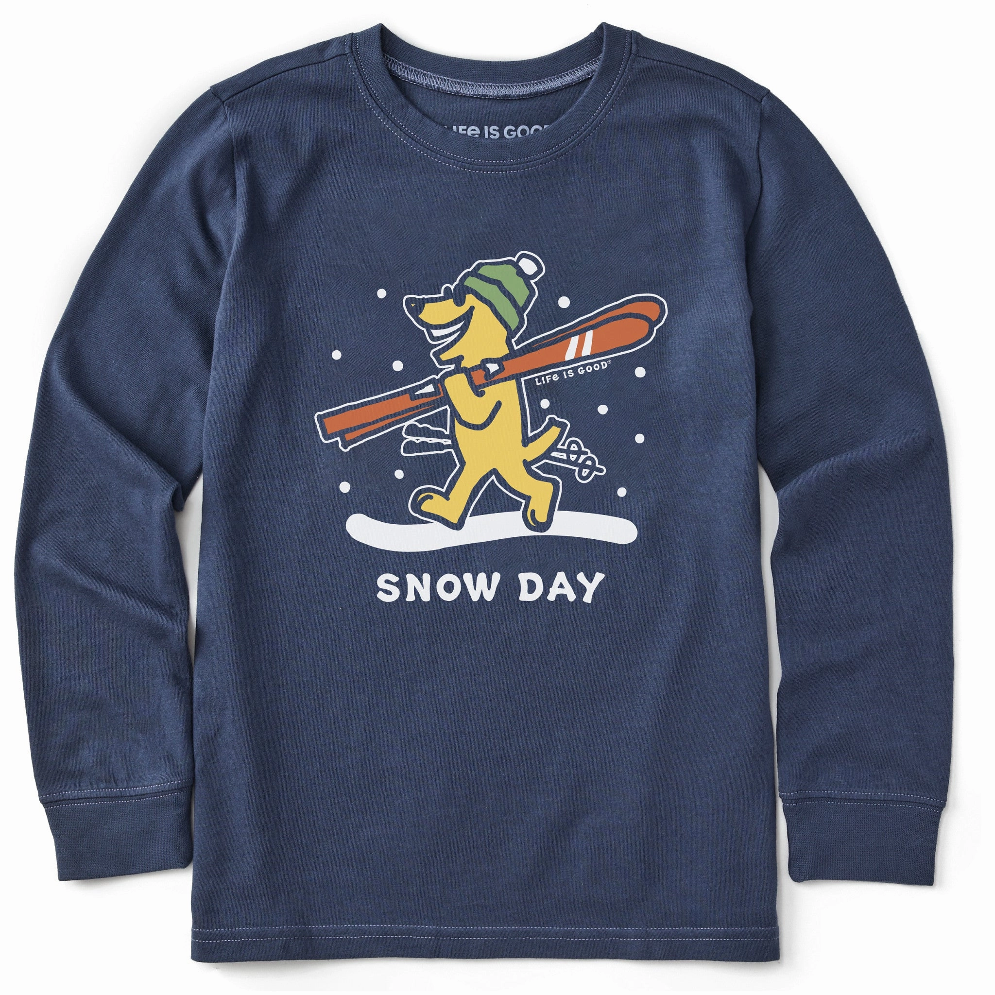 Stretch Wear Kids Rocket Ski Snow Day Long Sleeve Crusher Tee