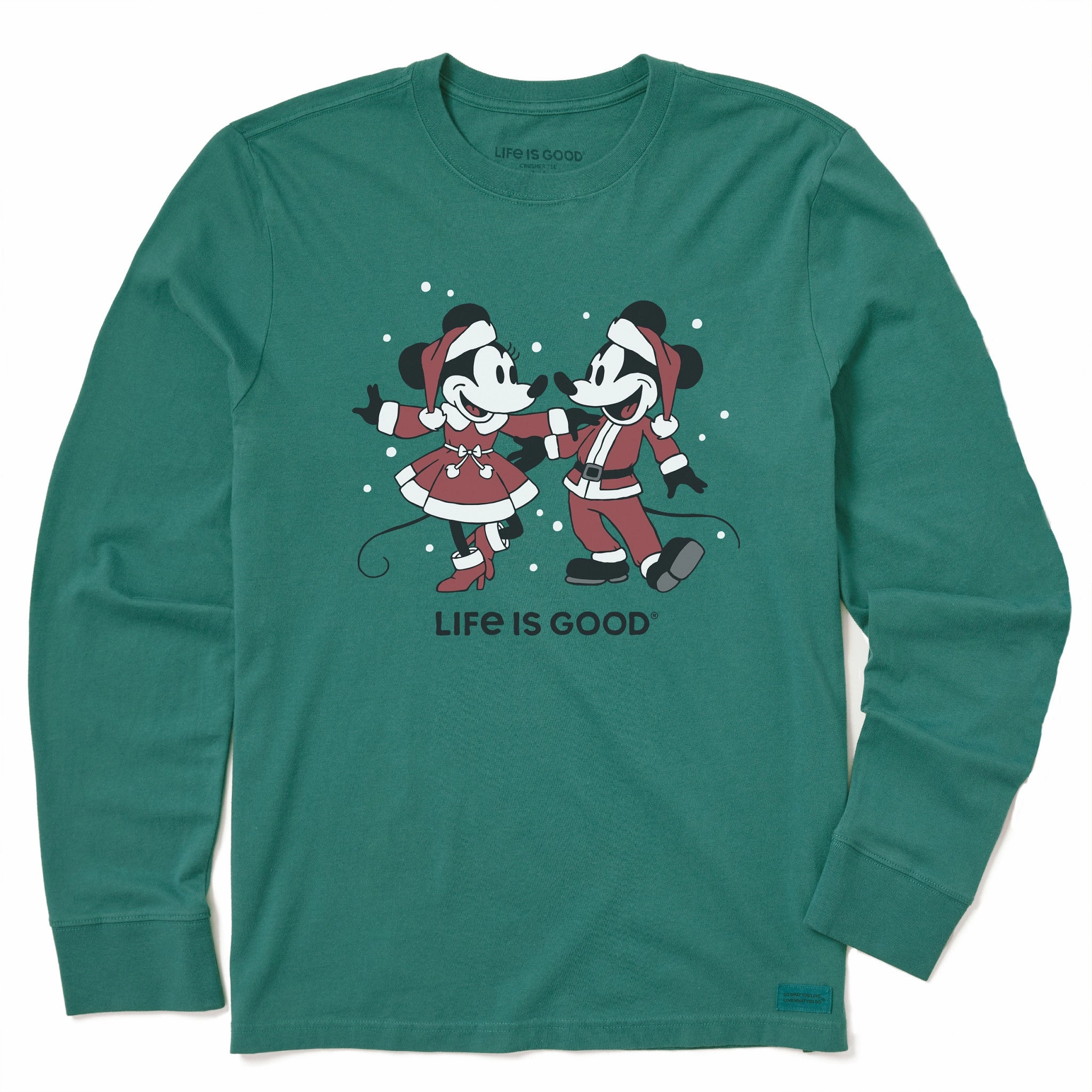 LongLastingColor UltraSoftBrushedInterior Kids Santa Willie Dancers Long Sleeve Crusher Tee