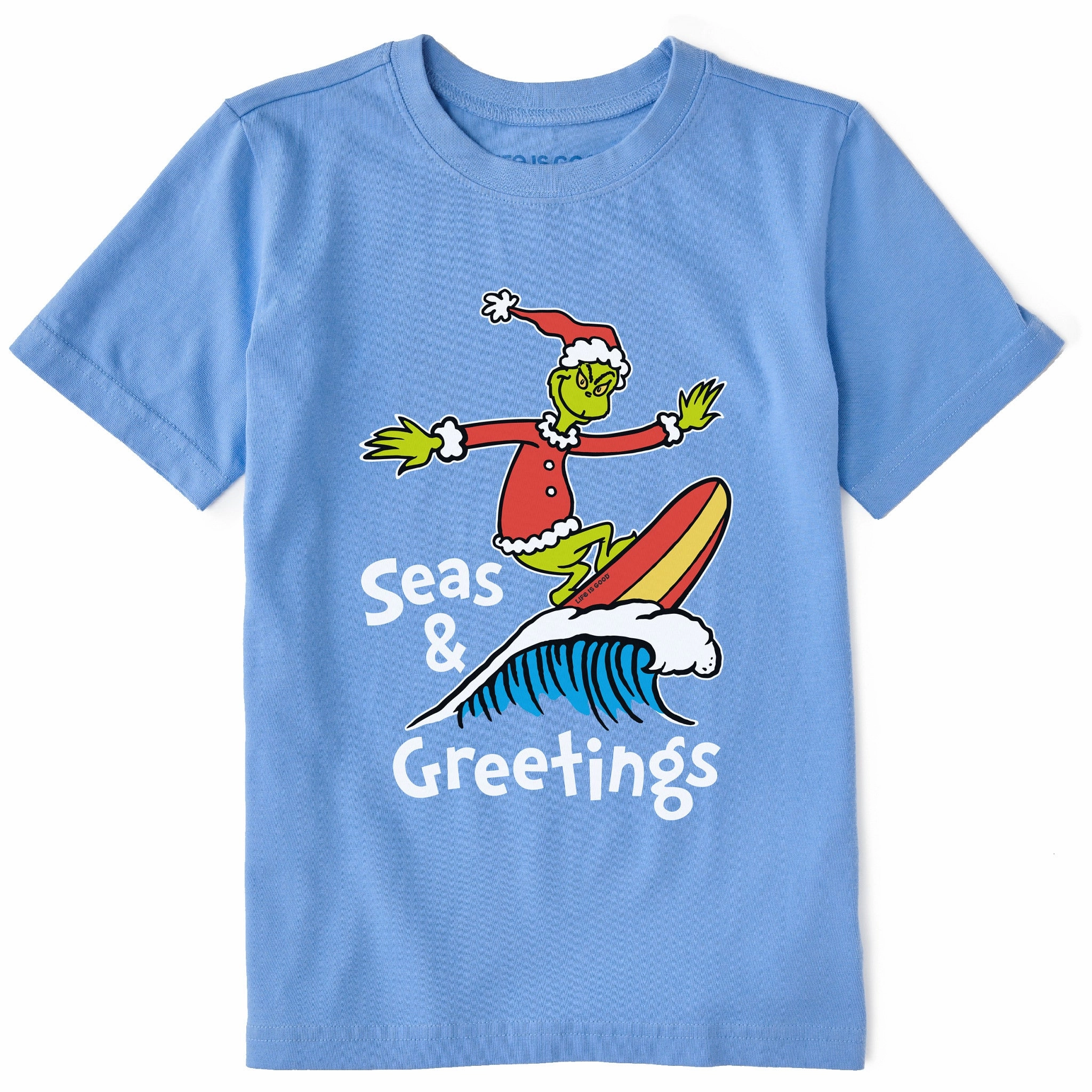 Premium Cotton Kids Seas & Greetings Grinch Short Sleeve Crusher Tee