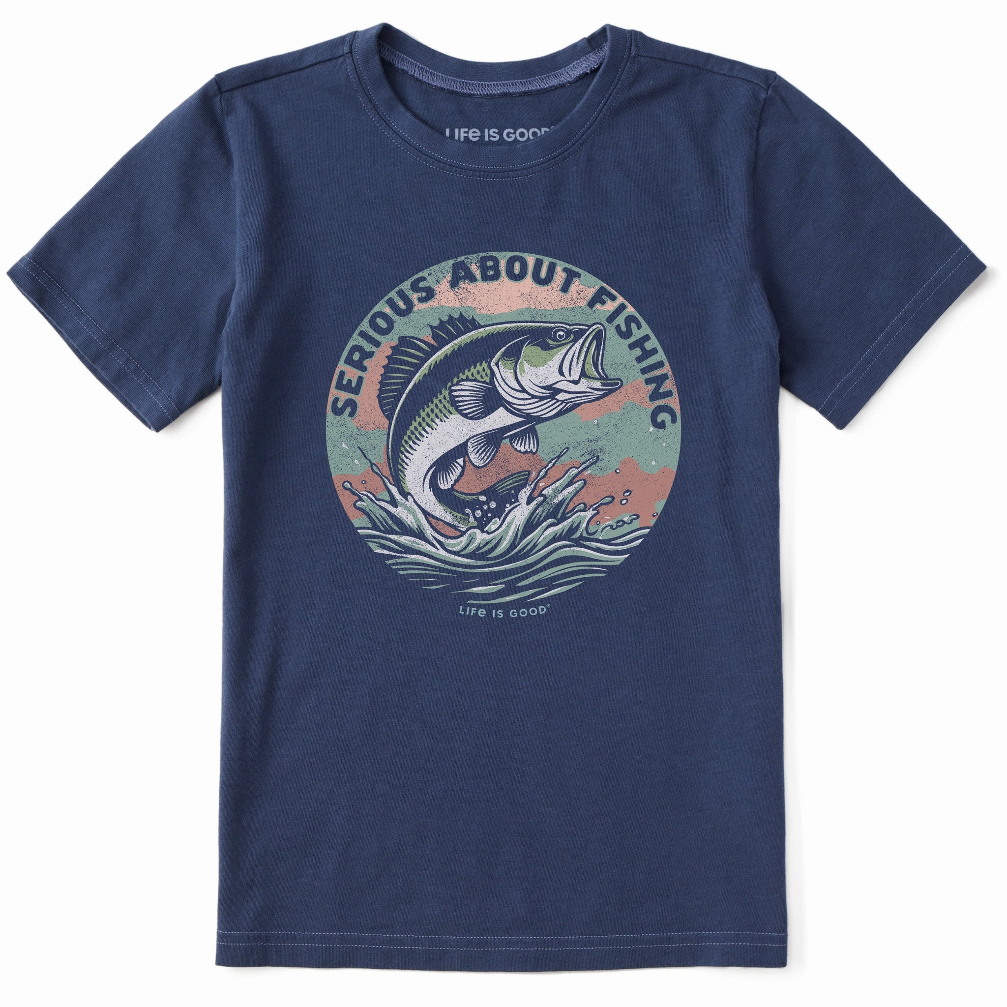 Kids Serious About Fishing Short Sleeve Crusher Tee Everyday Wearable