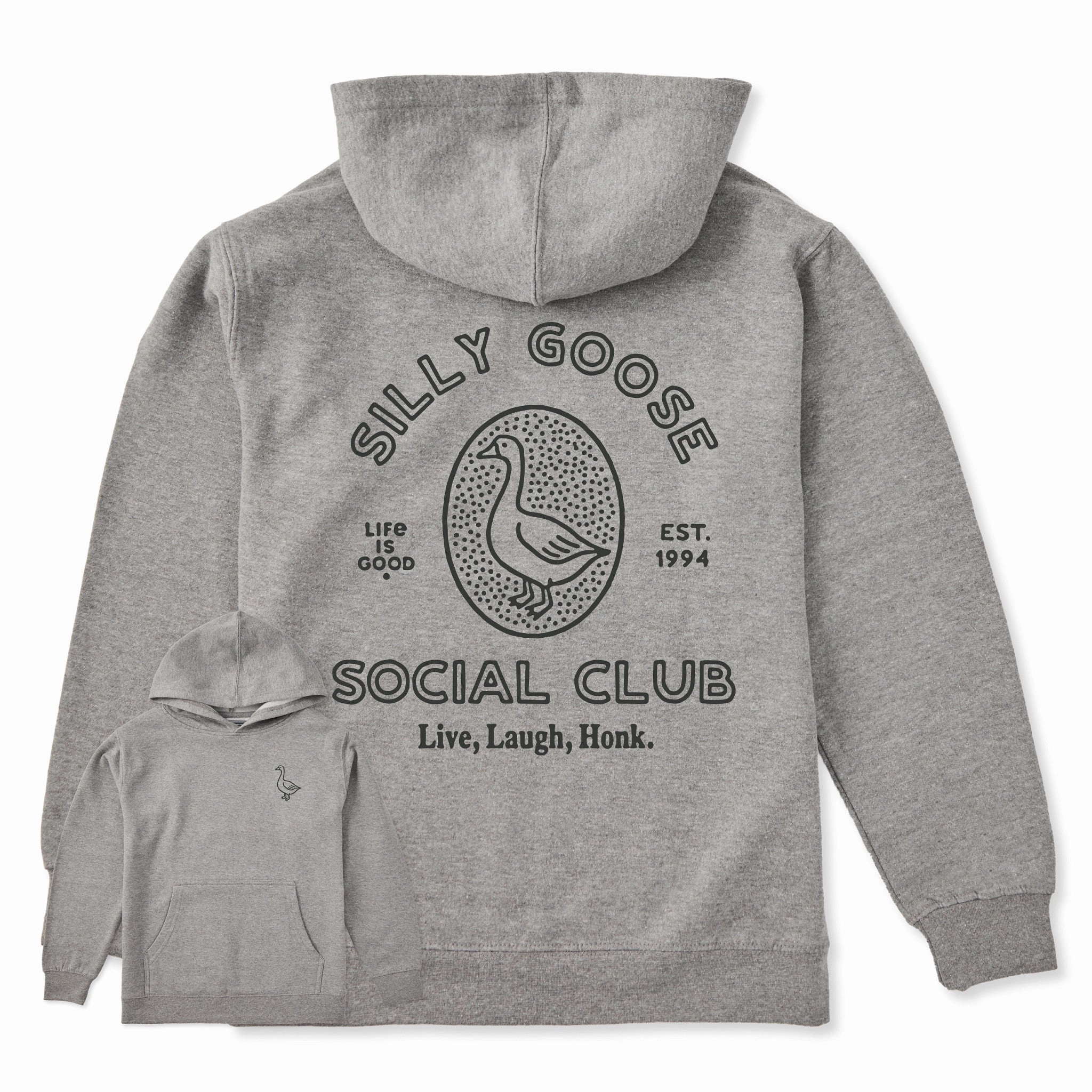 Kids Silly Goose Social Club Every Wear Hoodie Sweatshirt Comfy Layering Warm Layers