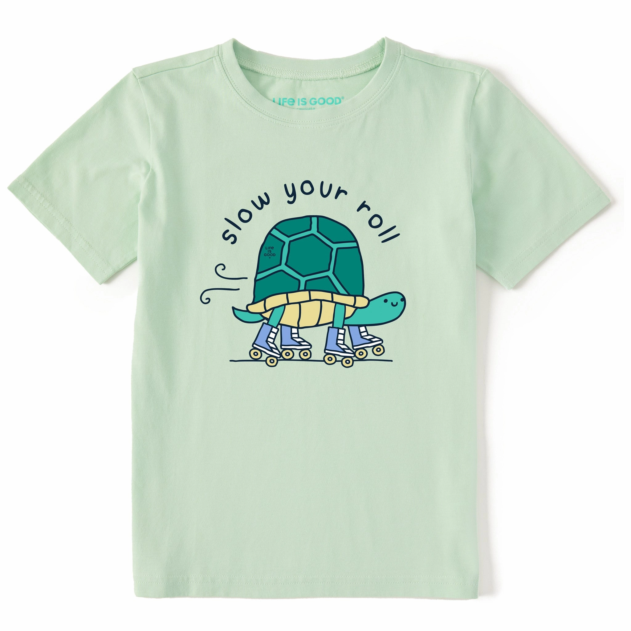 Kids Slow Your Roll Turtle Short Sleeve Crusher Tee Durable Stitching Perfect Wear