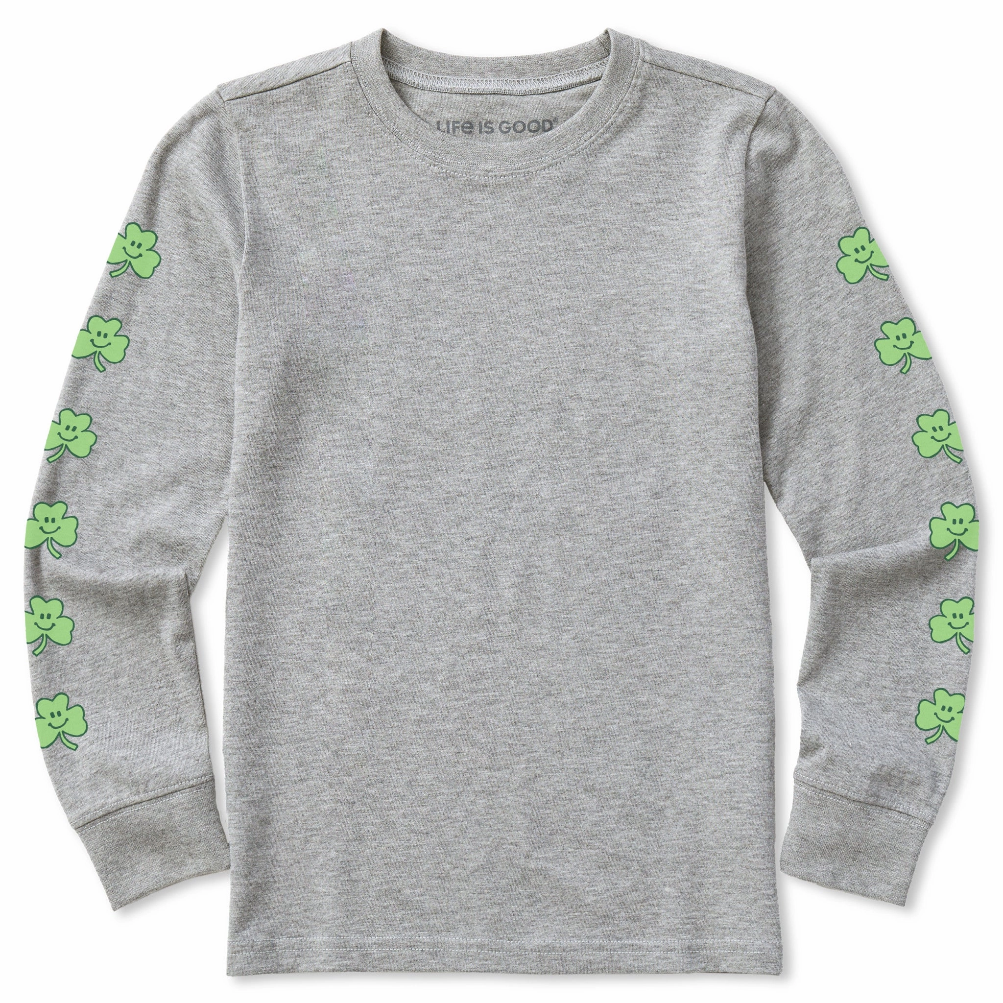 Kids Smile Clovers Long Sleeve Crusher Tee Summer Ready