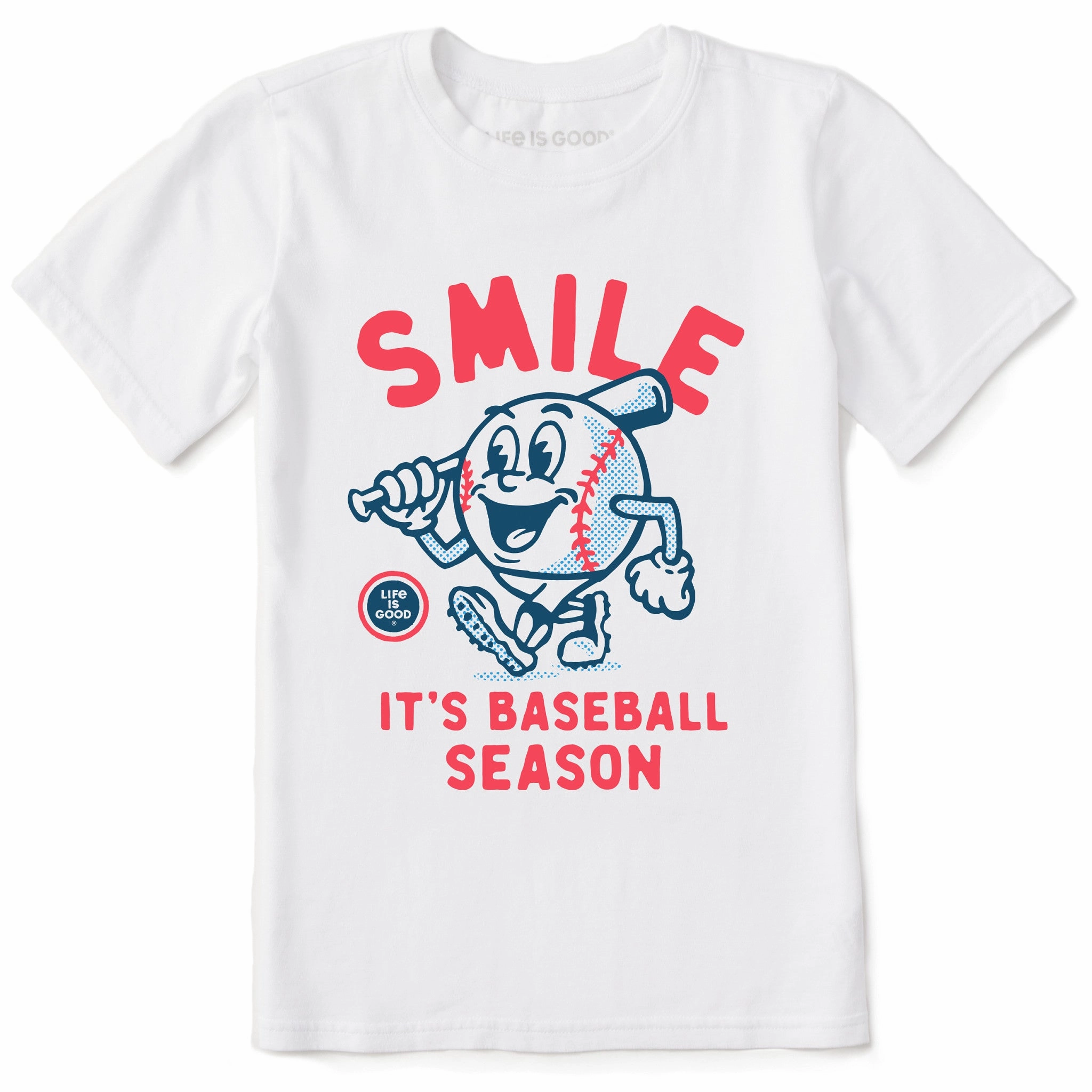 Active Fit Kids Smile It's Baseball Season Mascot Short Sleeve Crusher Tee