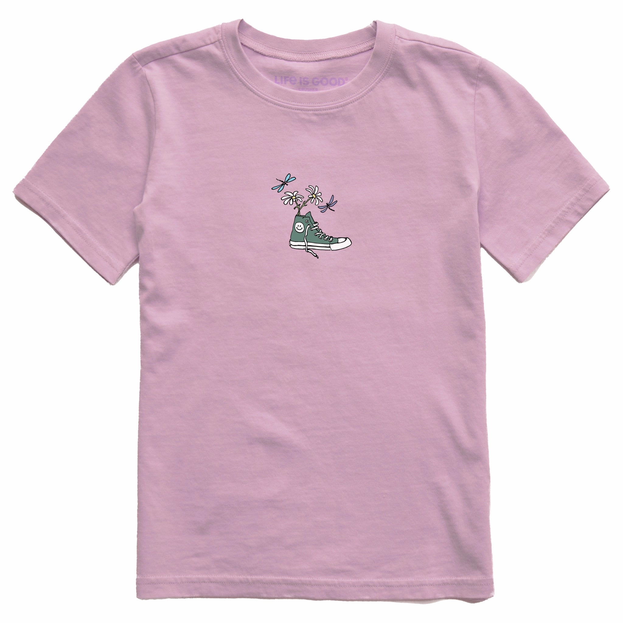 AdvancedMoistureManagement Kids Sneaker Daisy Short Sleeve Crusher Tee