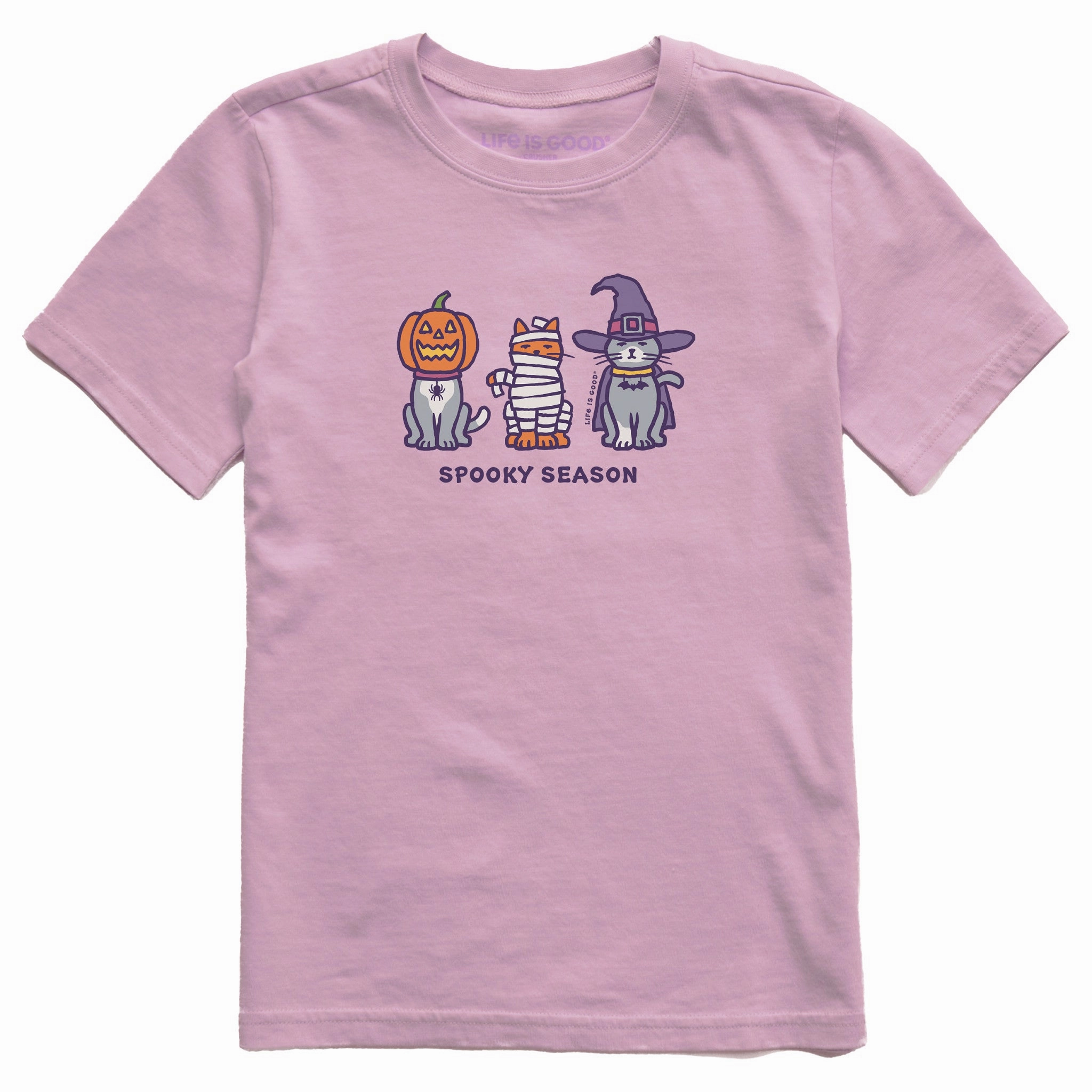 MultipurposeUse Kids Spooky Halloween Cats Short Sleeve Crusher Tee