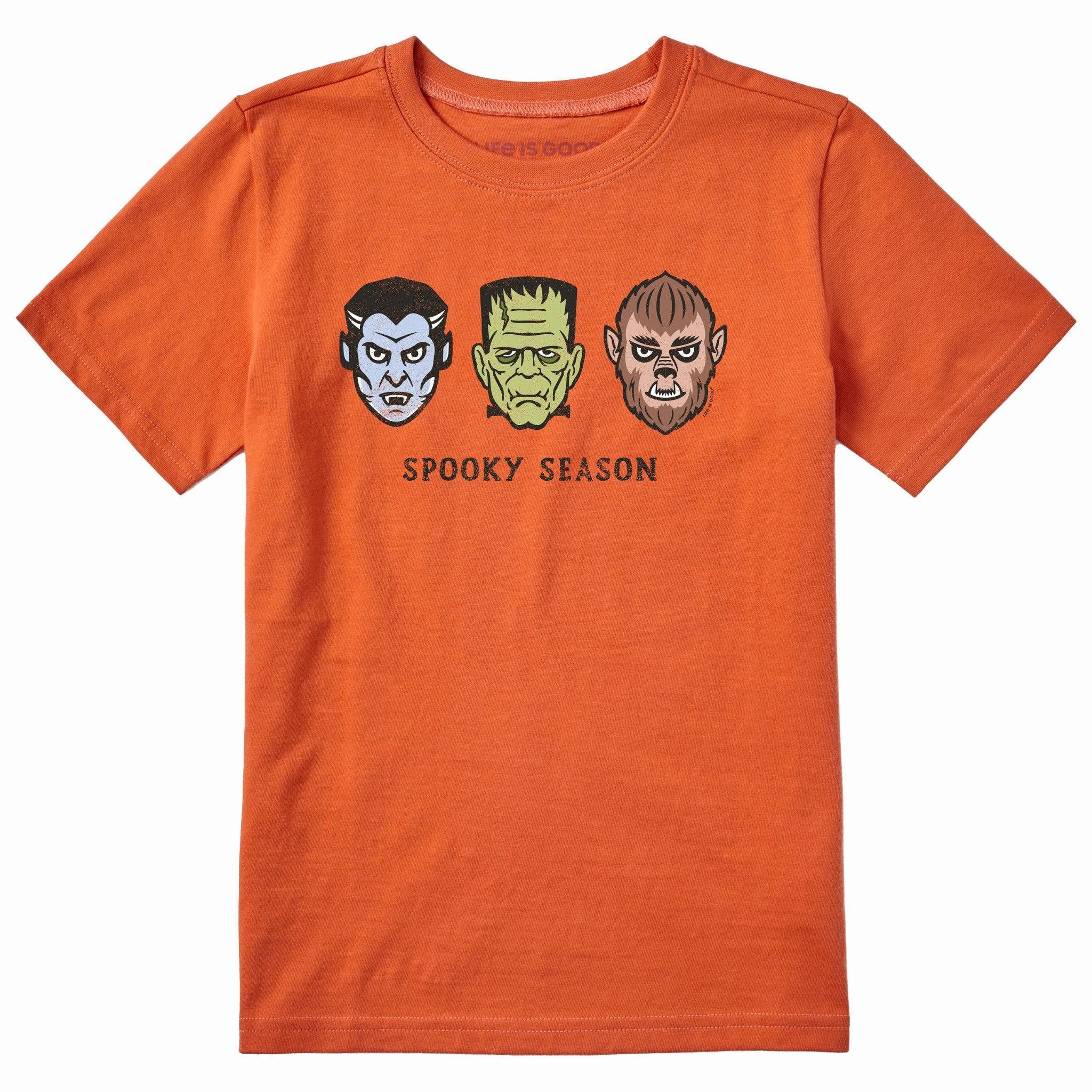 Essential Top Kids Spooky Season Monsters Short Sleeve Crusher Tee