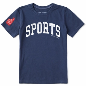 Zero Waste Production Chic Comfort Wear Kids Sports Athletic Arch Short Sleeve Crusher Tee